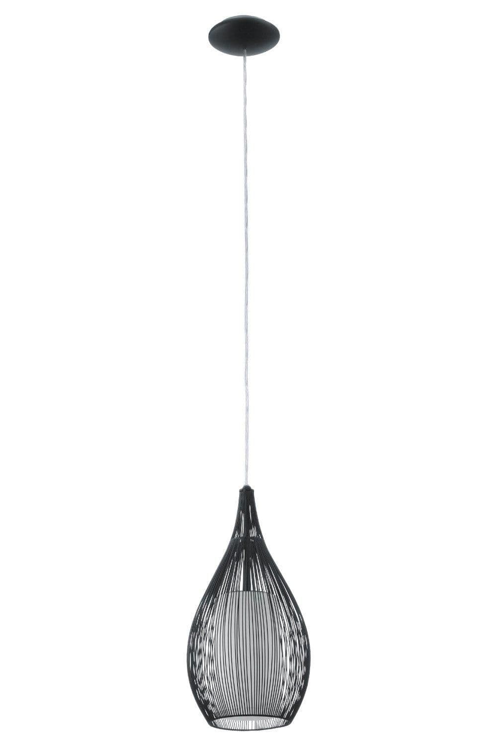 Metal Glass 1 Light Ceiling Fitting