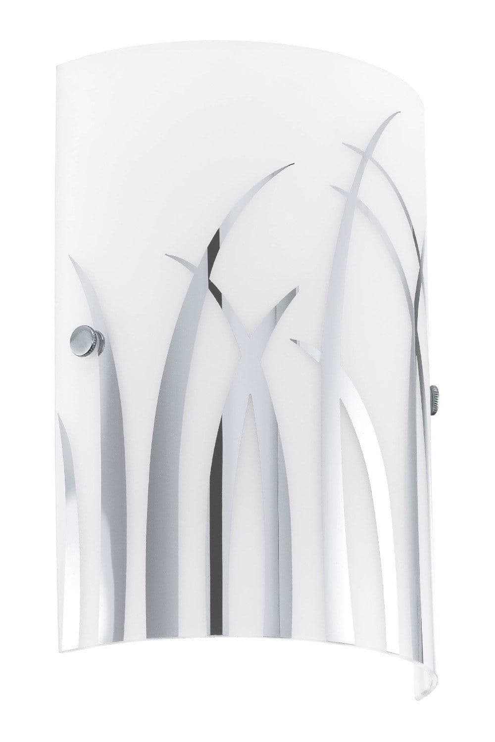 Rivato Glass Metal Curved Wall Light