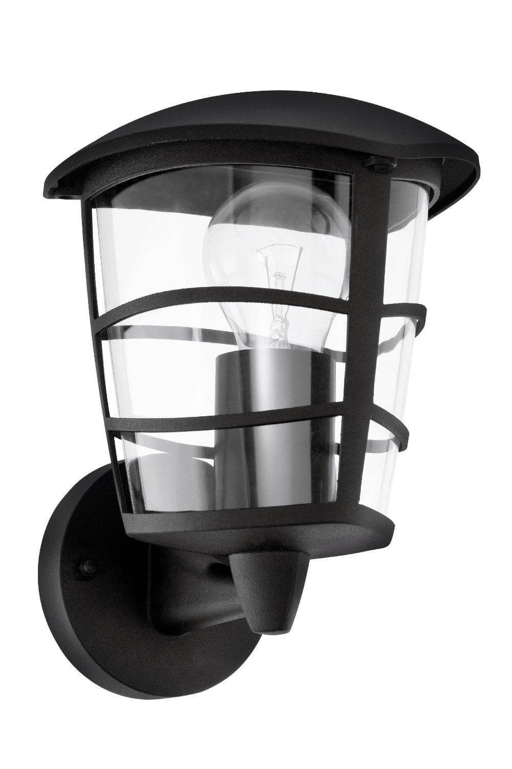 Aloria Clear Metal Plastic IP44 Outdoor Wall Light