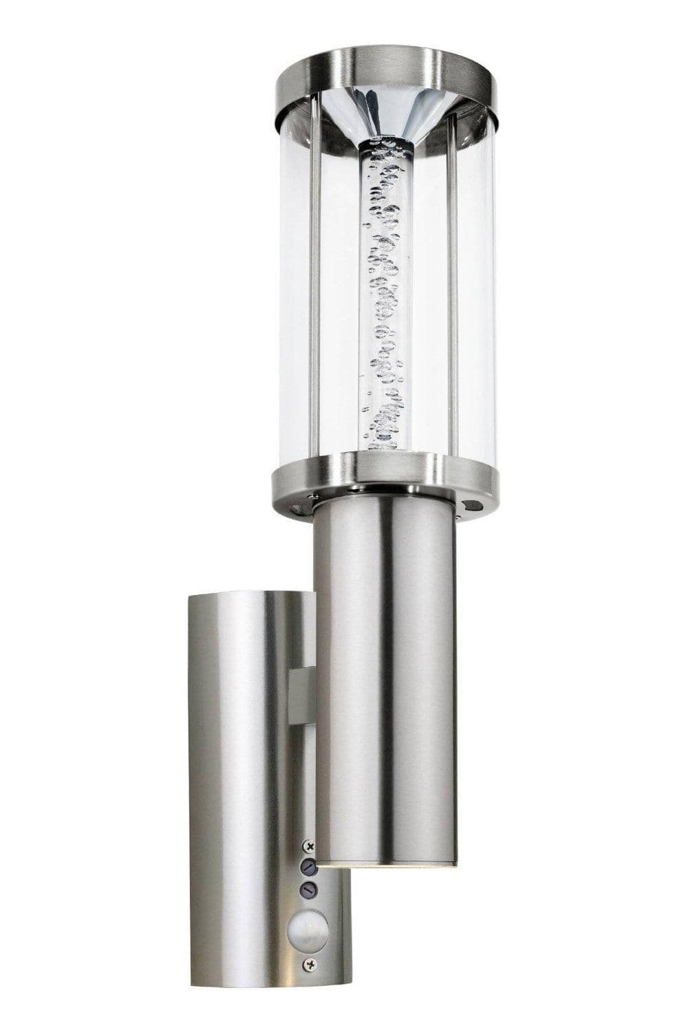 Trono Stick Stainless Steel Glass IP44 Outdoor Wall Light Sensor