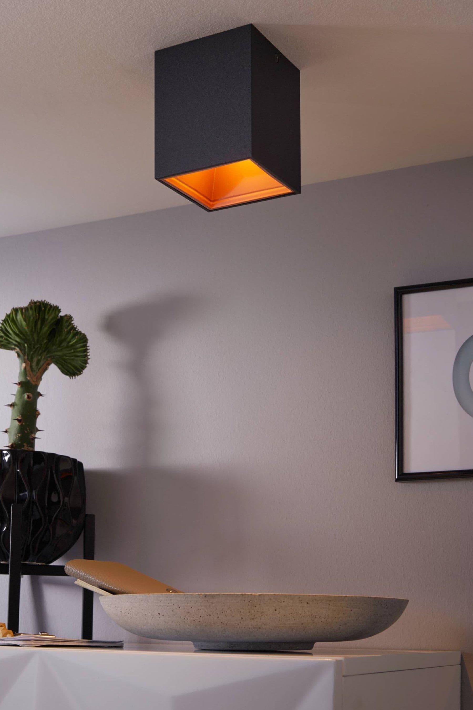 Polasso Cuboid Black Copper LED Ceiling Light