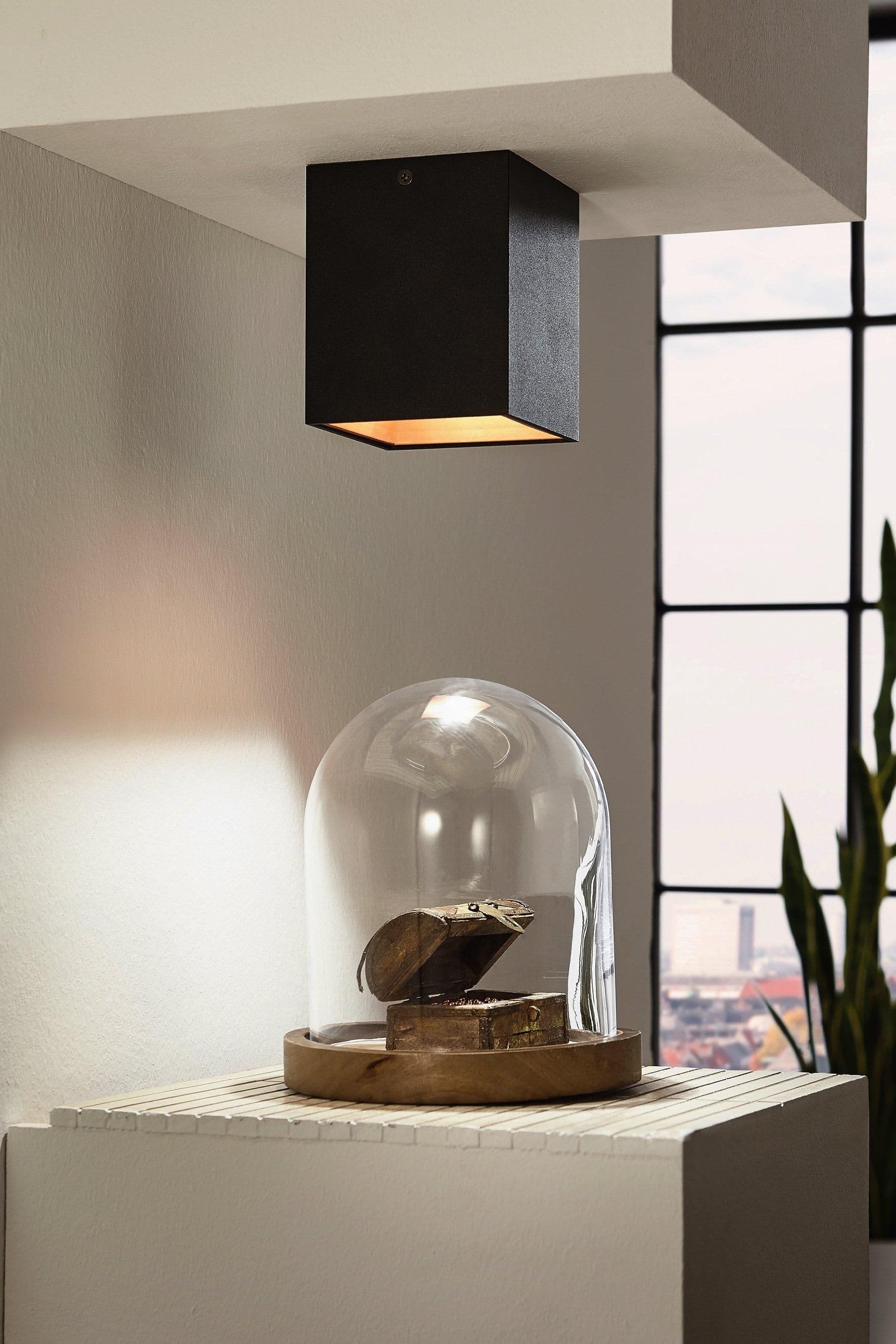 Polasso Cuboid Black Gold LED Ceiling Light