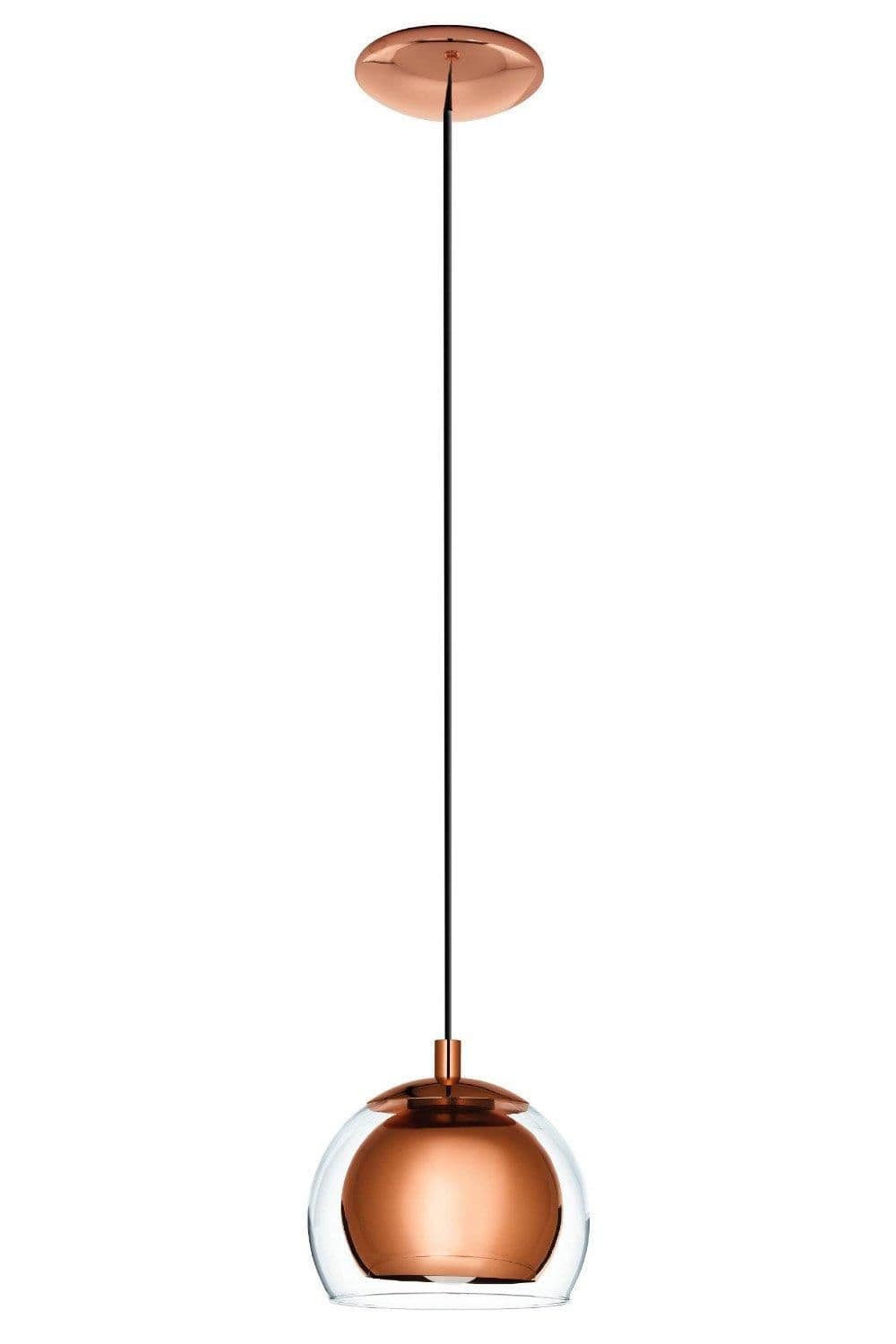 Rocamar Clear Glass Metal 1 Light Ceiling Pendant