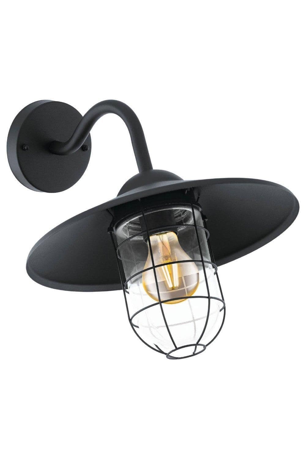 Melgoa Clear Metal Glass IP44 Outdoor Wall Light