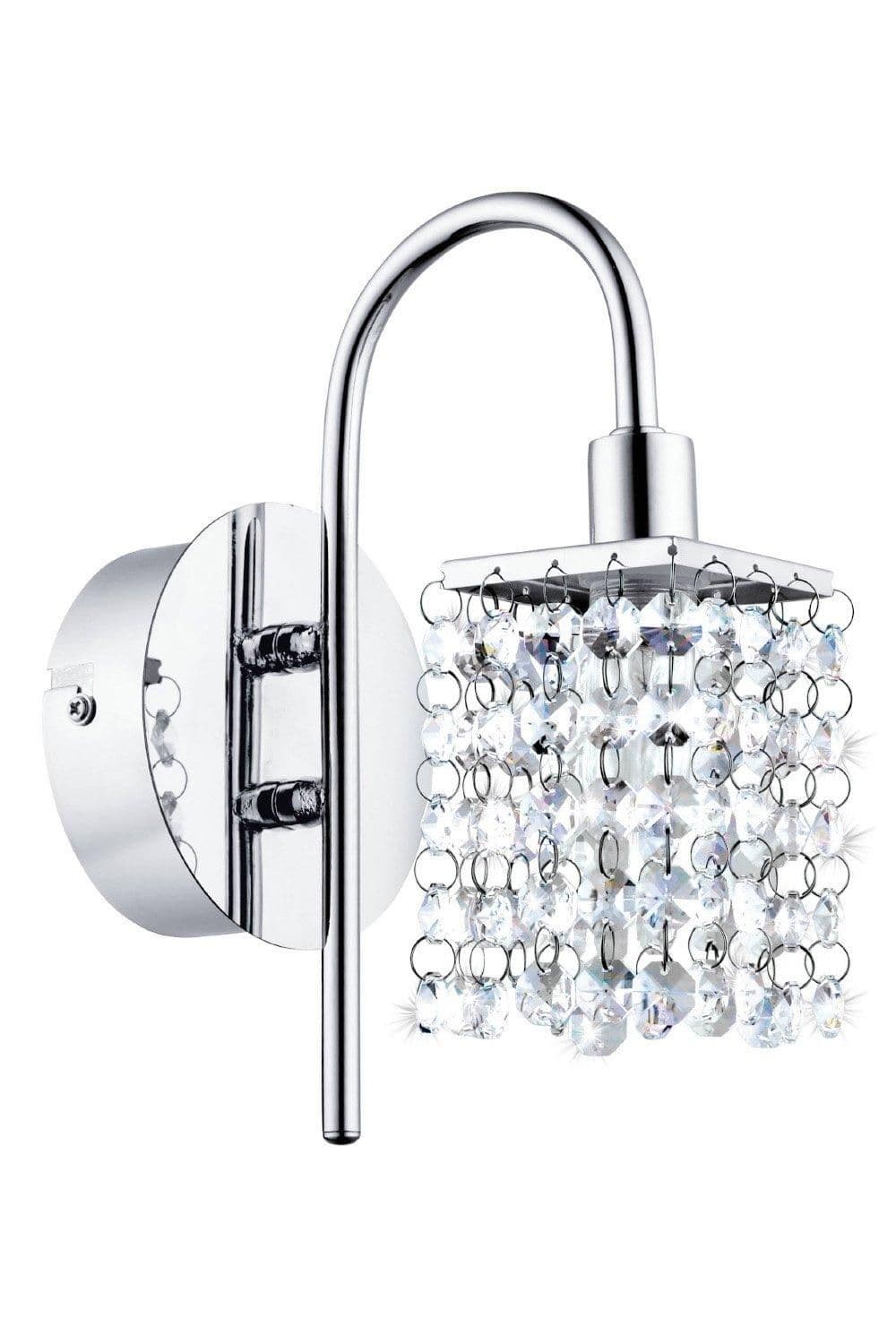 Almonte Chrome Clear IP44 Bathroom Wall Light