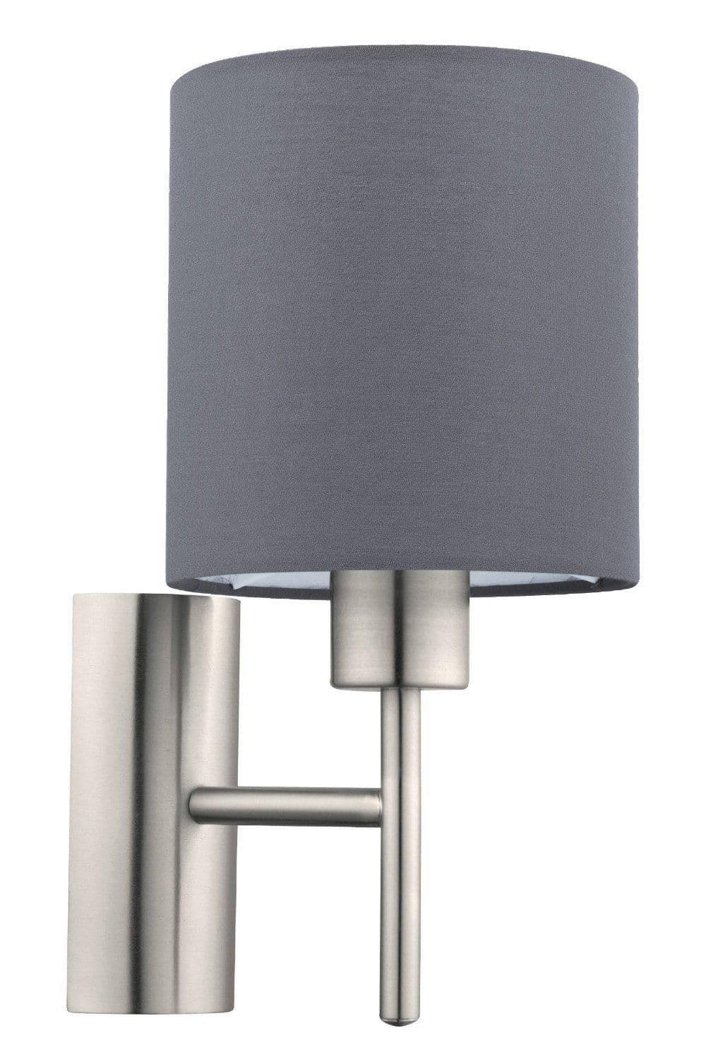 Pasteri Satin Nickel Metal Fabric Wall Light