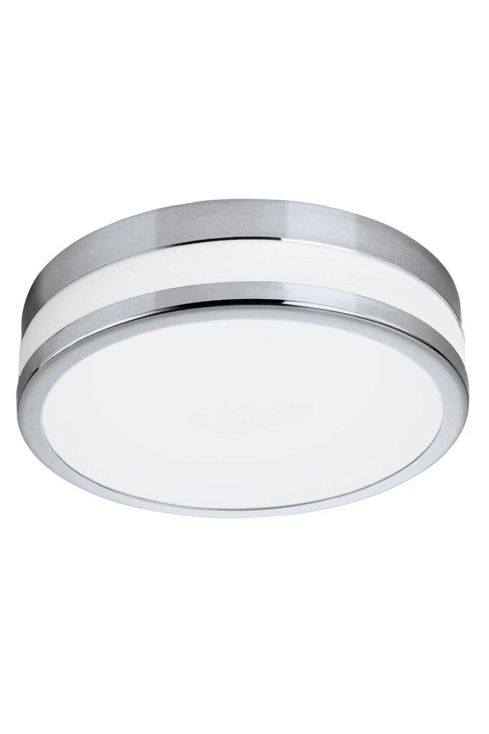 Palmero Metal Glass IP44 Integrated LED Bathroom Ceiling Flush Light
