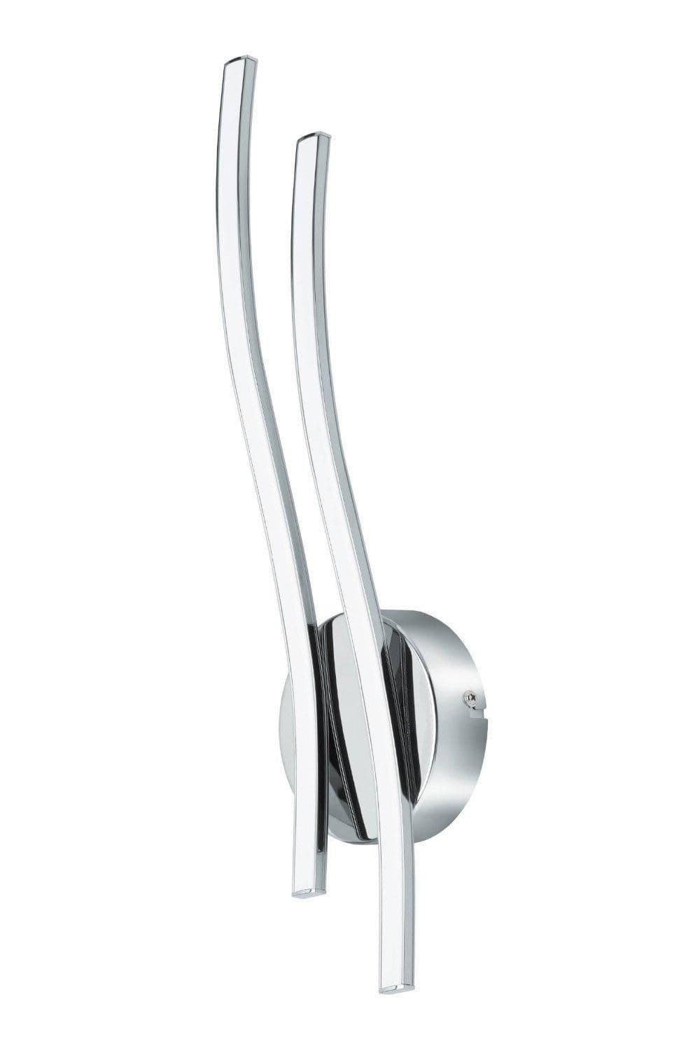 Valmora Chrome Clear Metal Integrated LED Wall Light