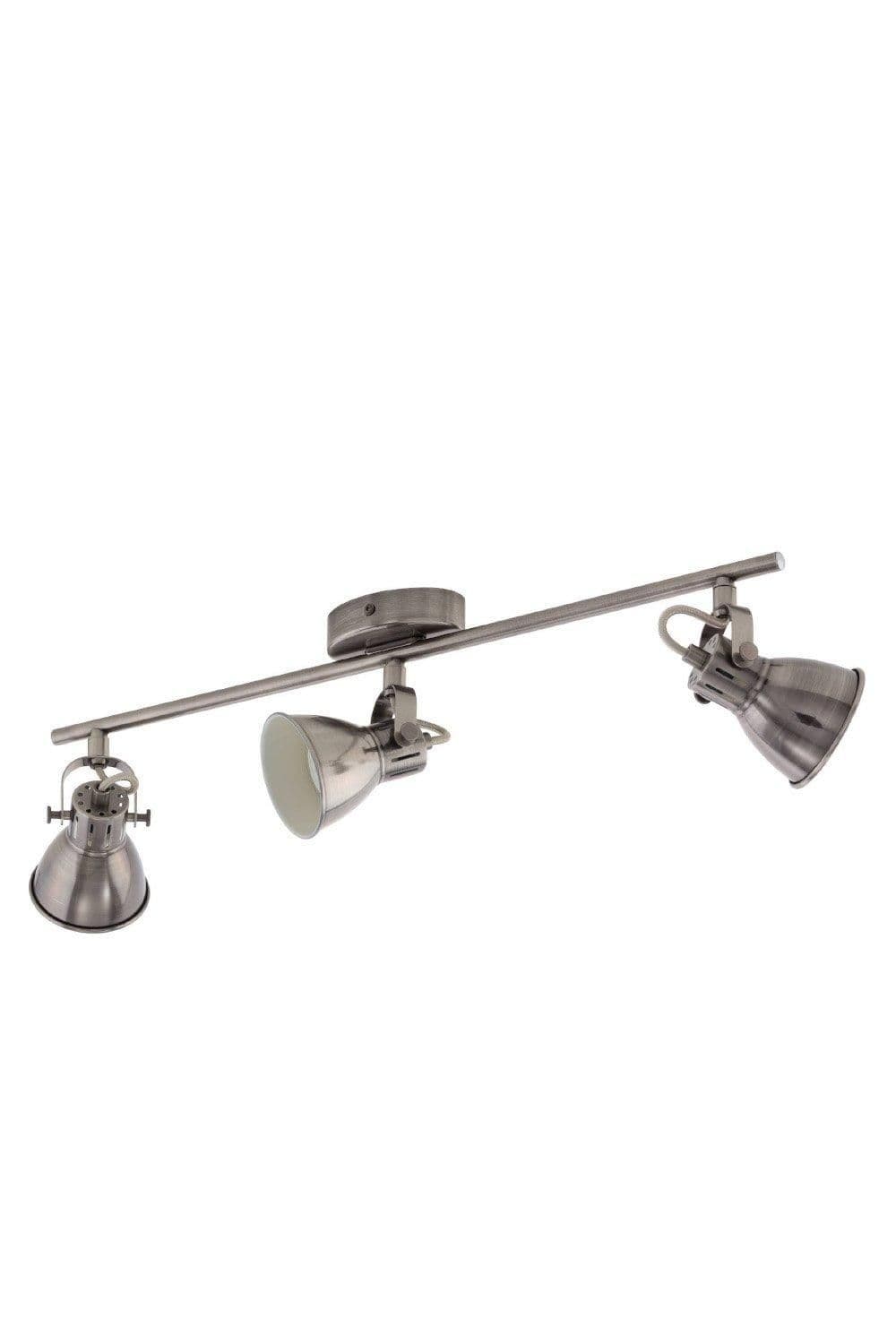 Seras 1 Antique Nickel Metal 3 Light Spot Light