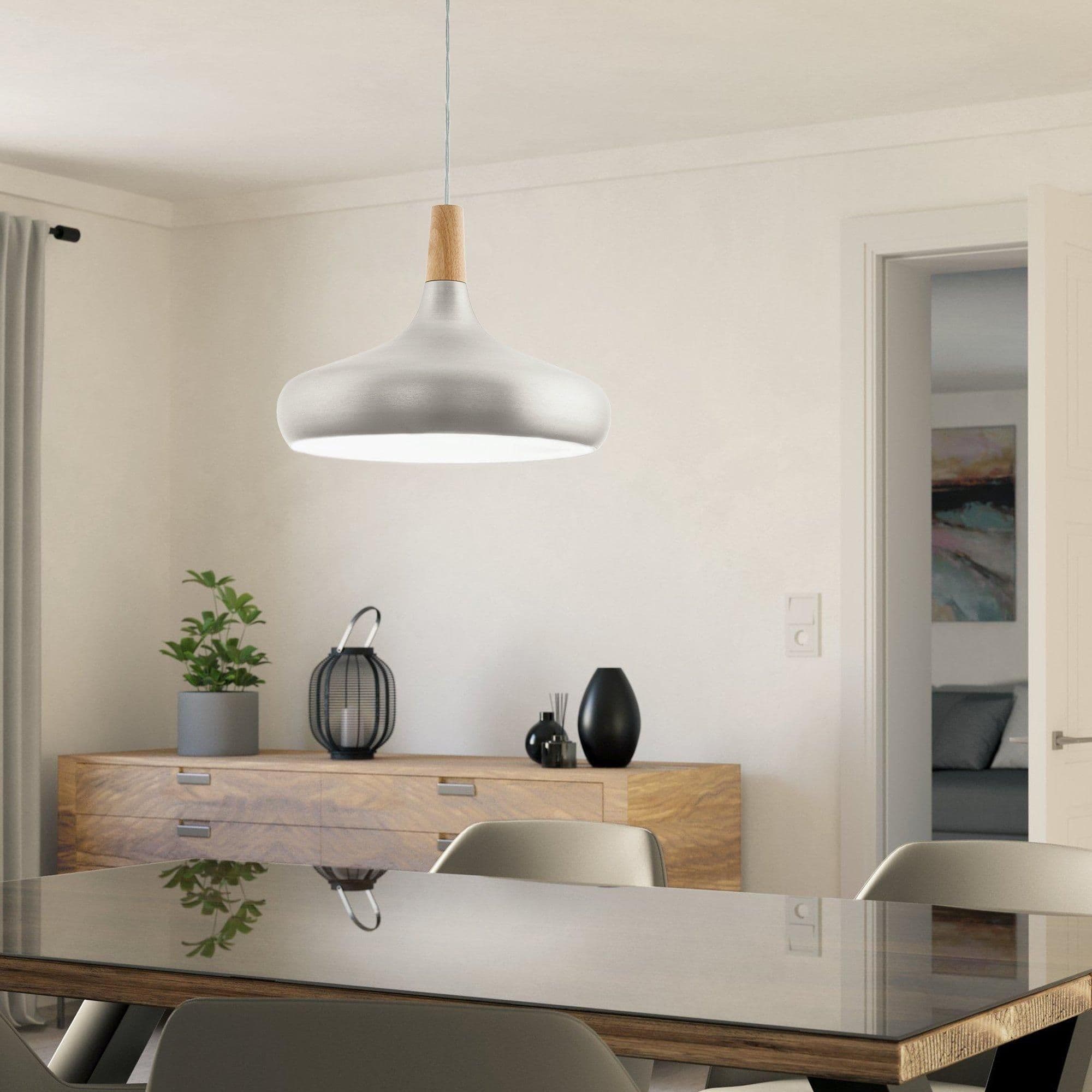 Sabinar Steel Wood Pendant Light 40cm