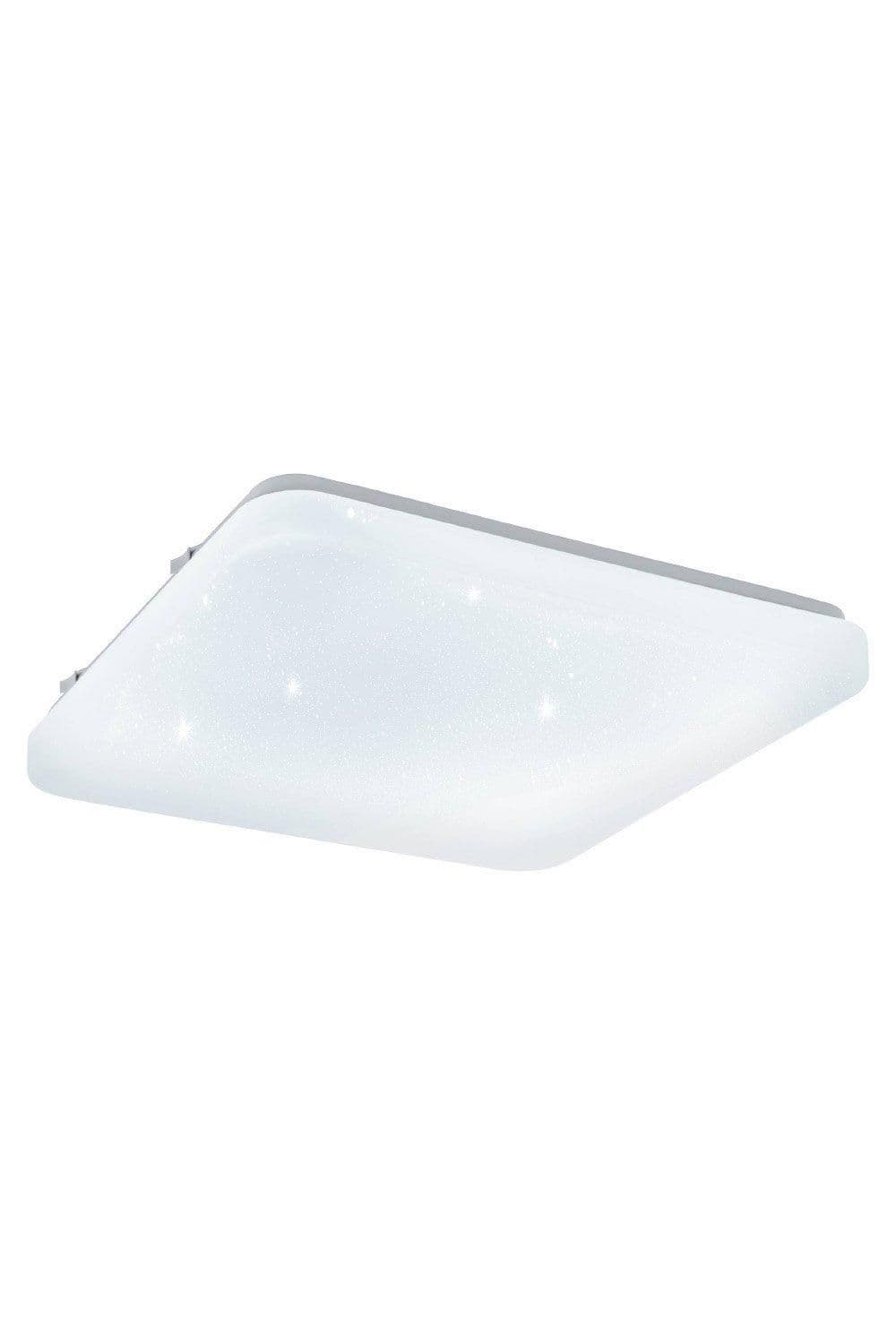Frania S Metal Plastic Crystal Effect Integrated LED Flush Light