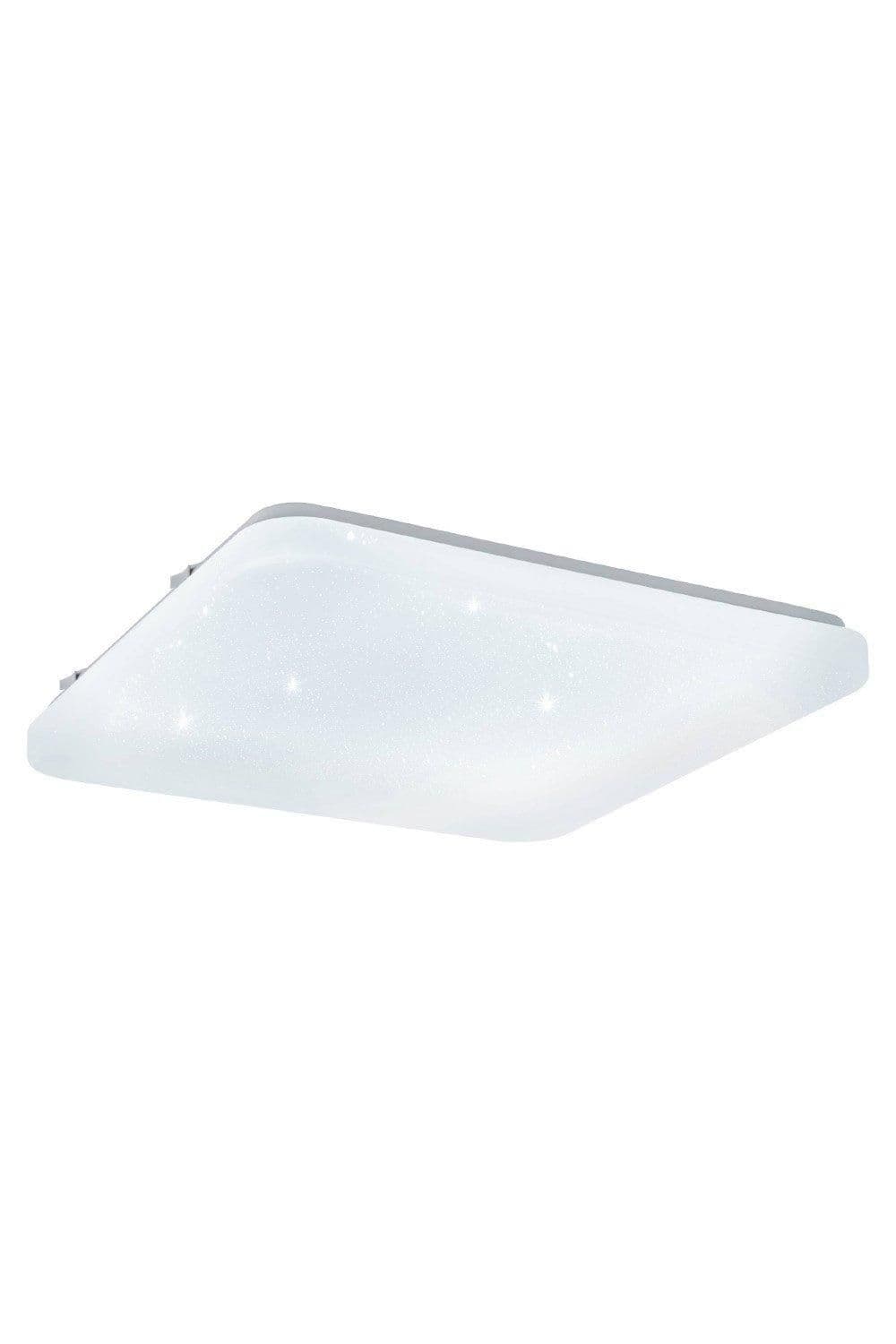Frania S Metal Plastic Crystal Effect Integrated LED Flush Light