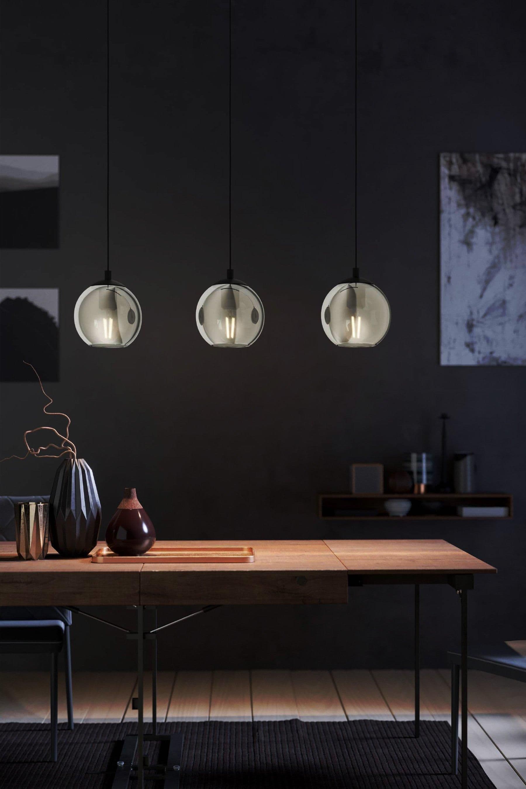 Ariscani Smoked Glass 3 Light Pendant
