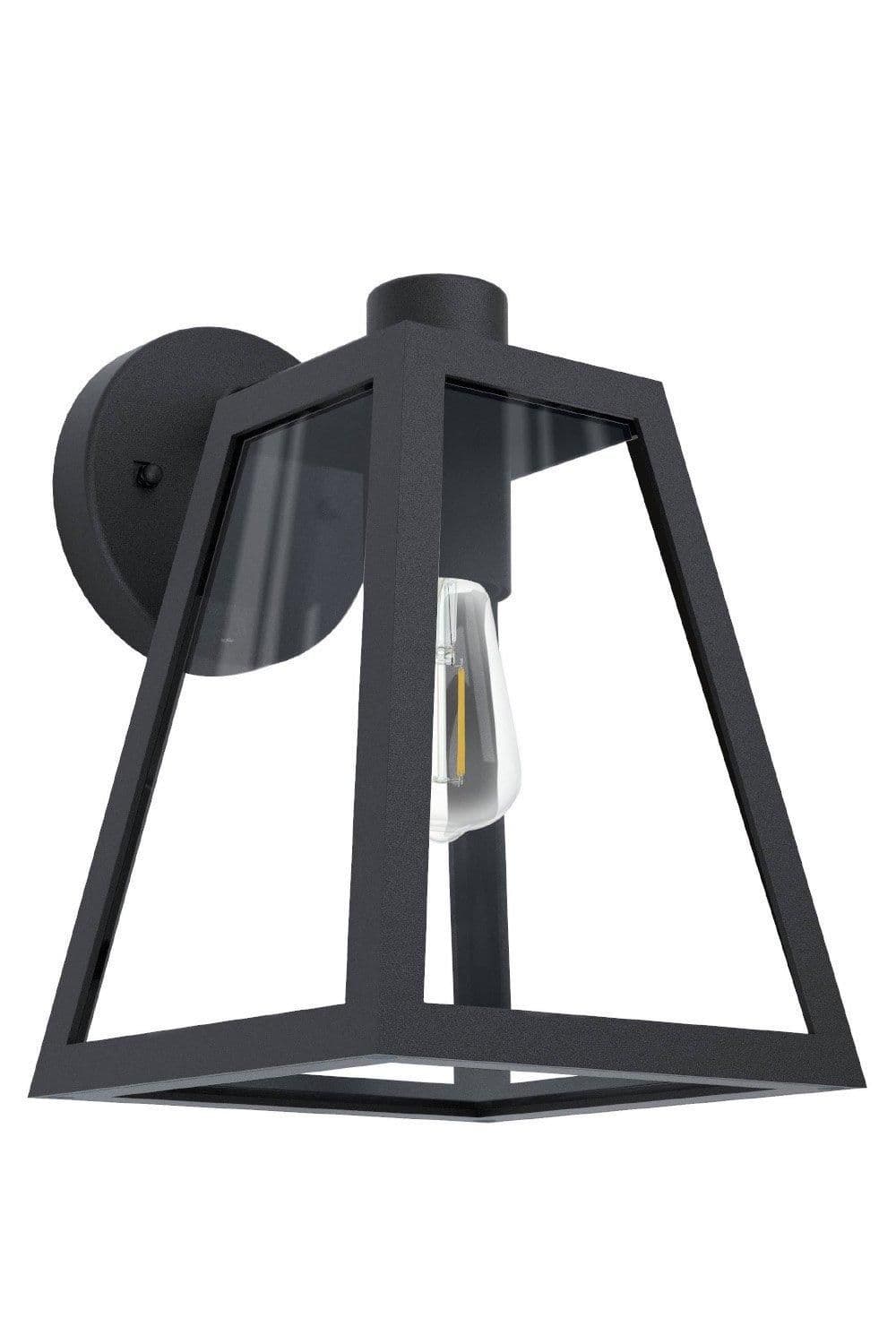 Mirandola Clear Metal Glass IP44 Outdoor Wall Light