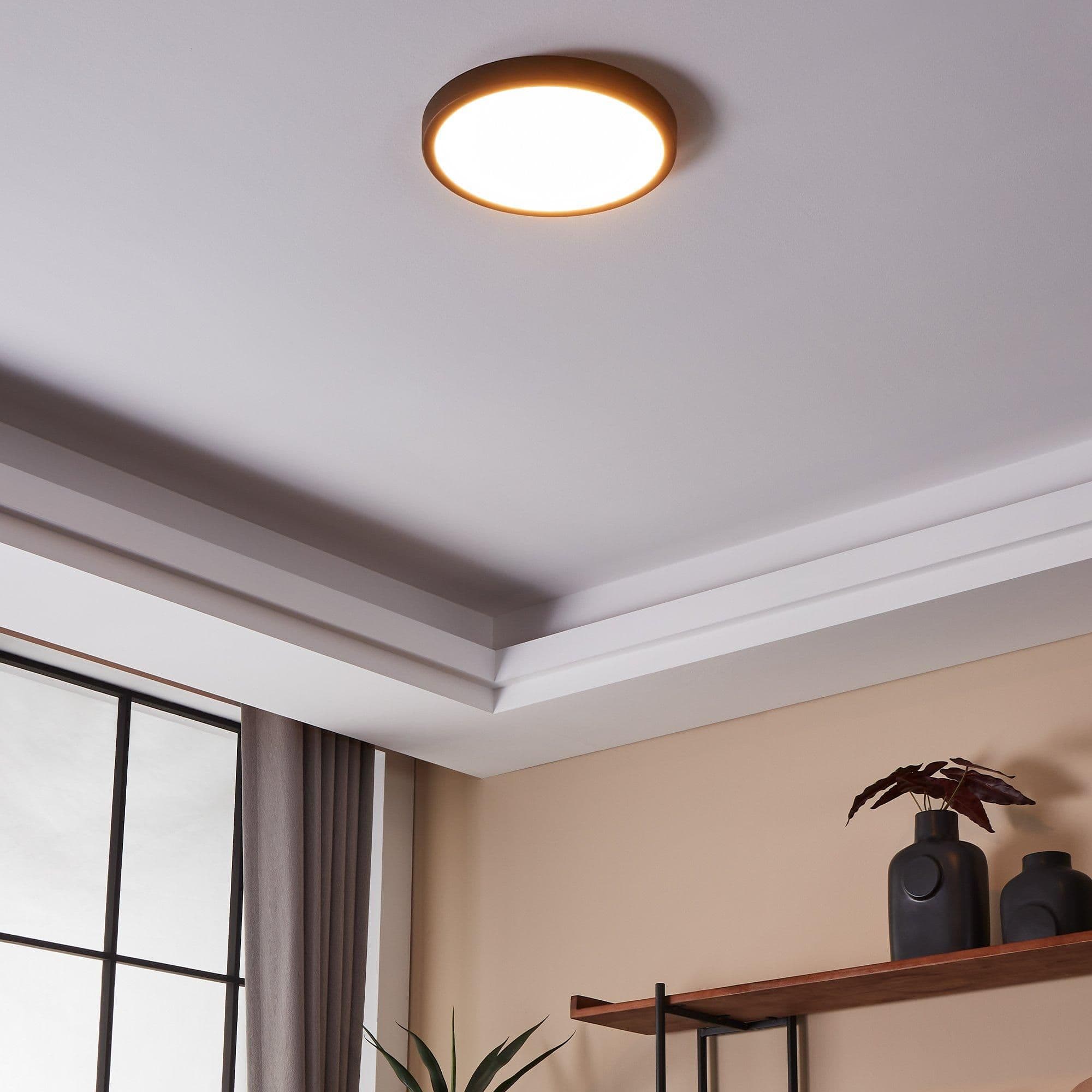 Fueva Z Round Metal Smart Control Changing LED Ceiling Light 28.5cm