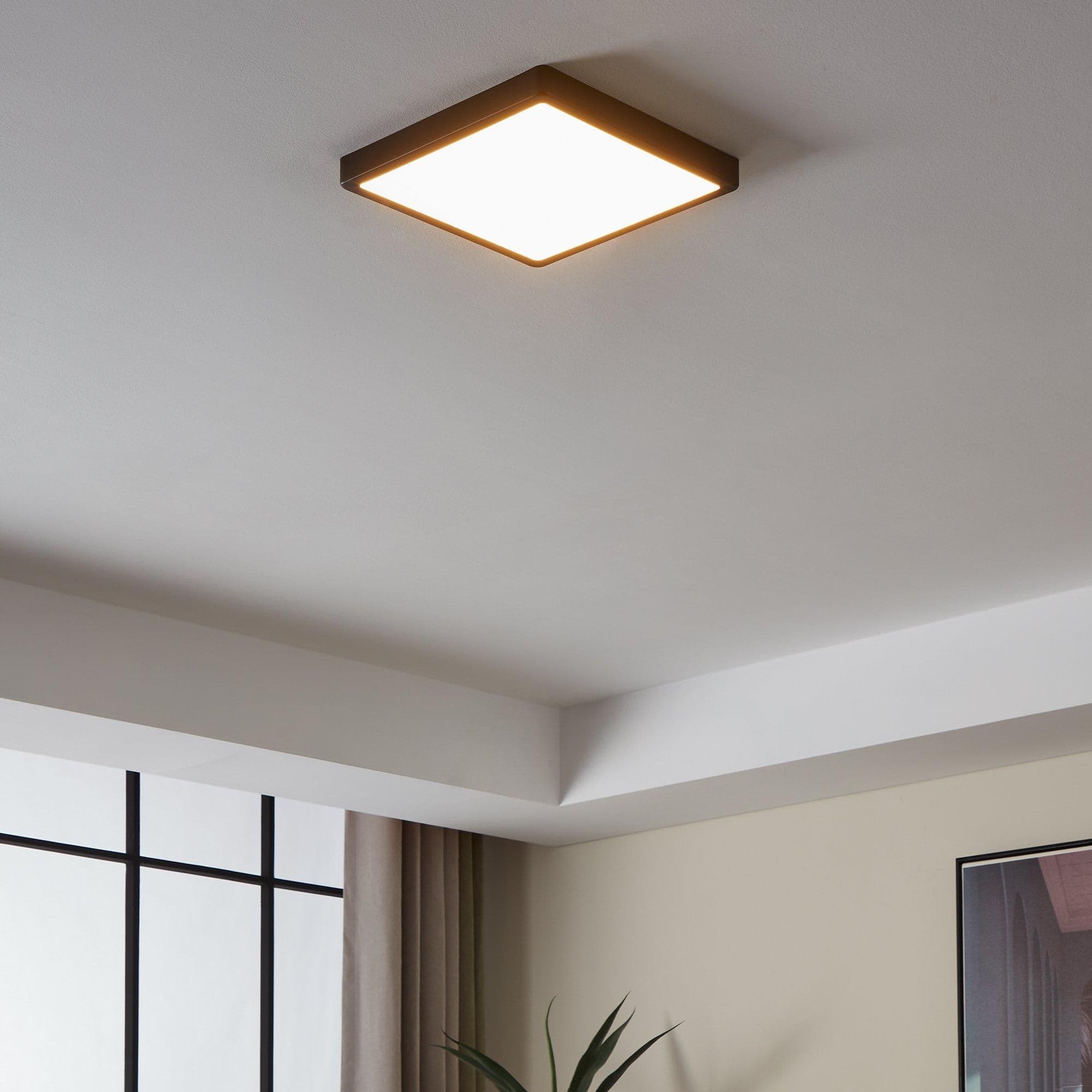 Fueva Z Square Metal Smart Control Changing LED Ceiling Light 28.5cm