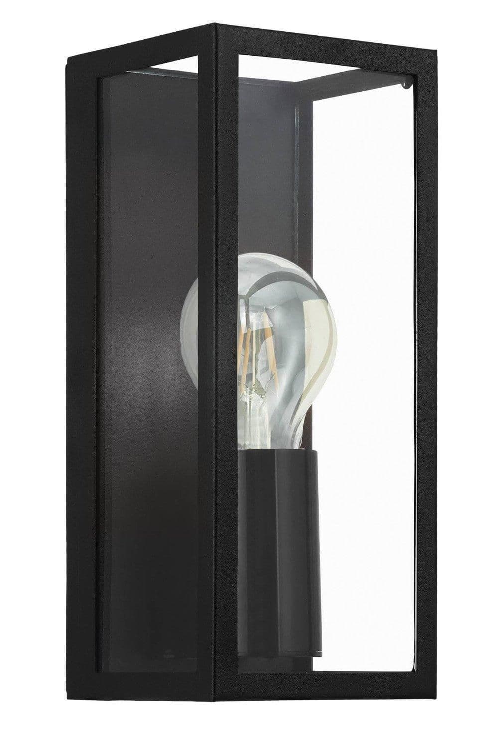 Amezola Clear Metal Glass IP44 Bathroom or Outdoor Wall or Ceiling Light