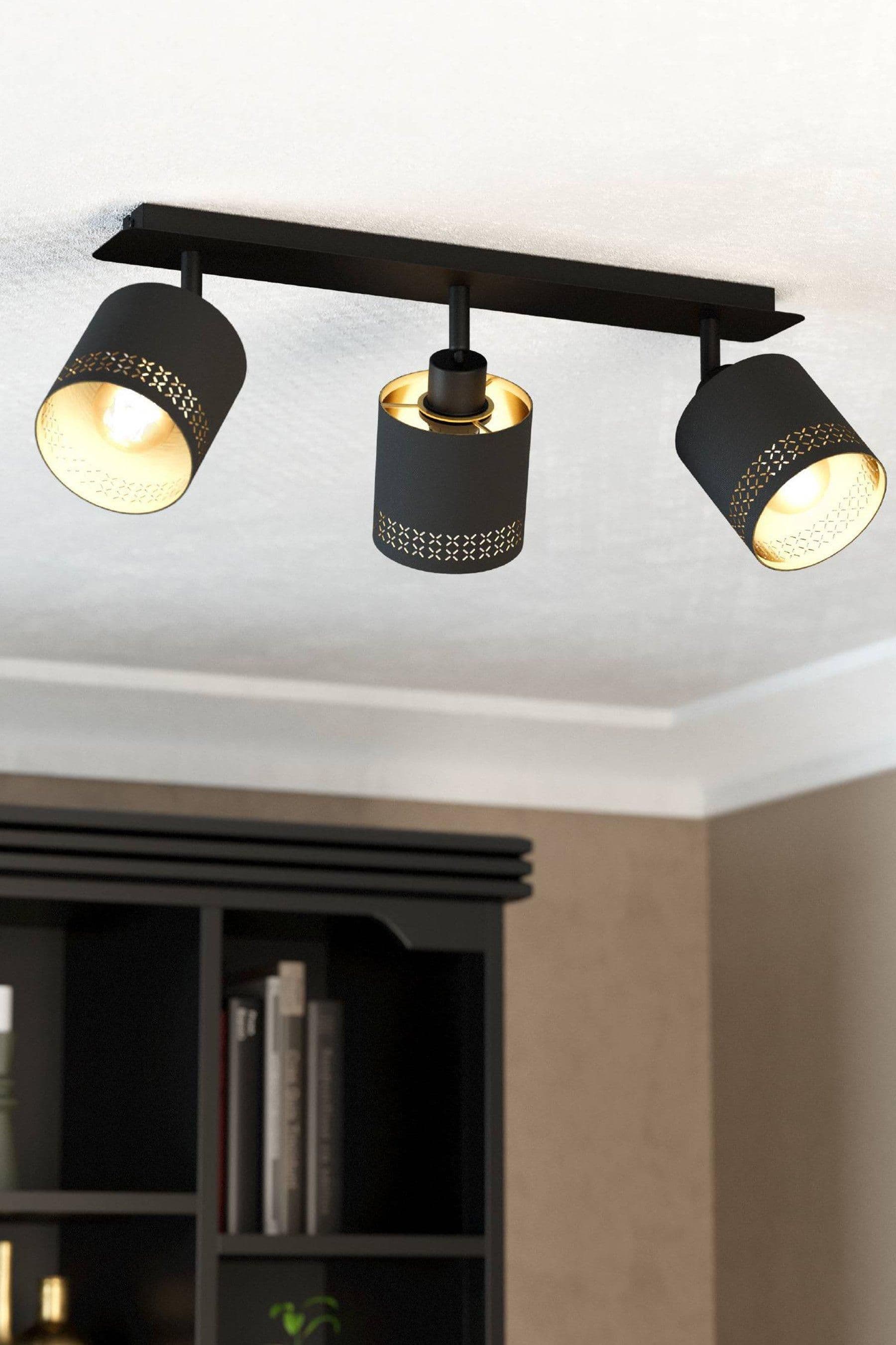 Esteperra Decorative Black Gold 3 Light Spotlight