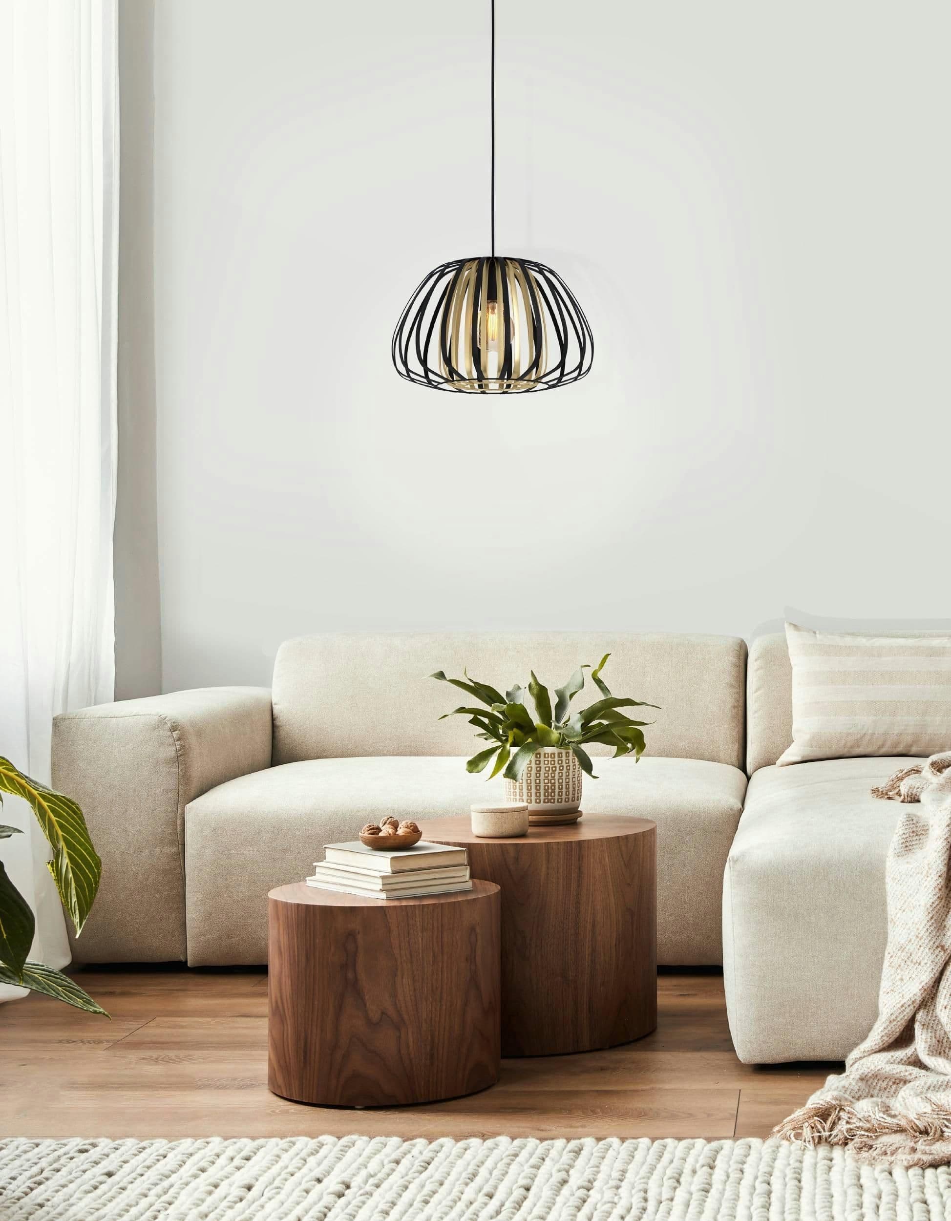 Encinitos Black Gold Modern Pendant Light