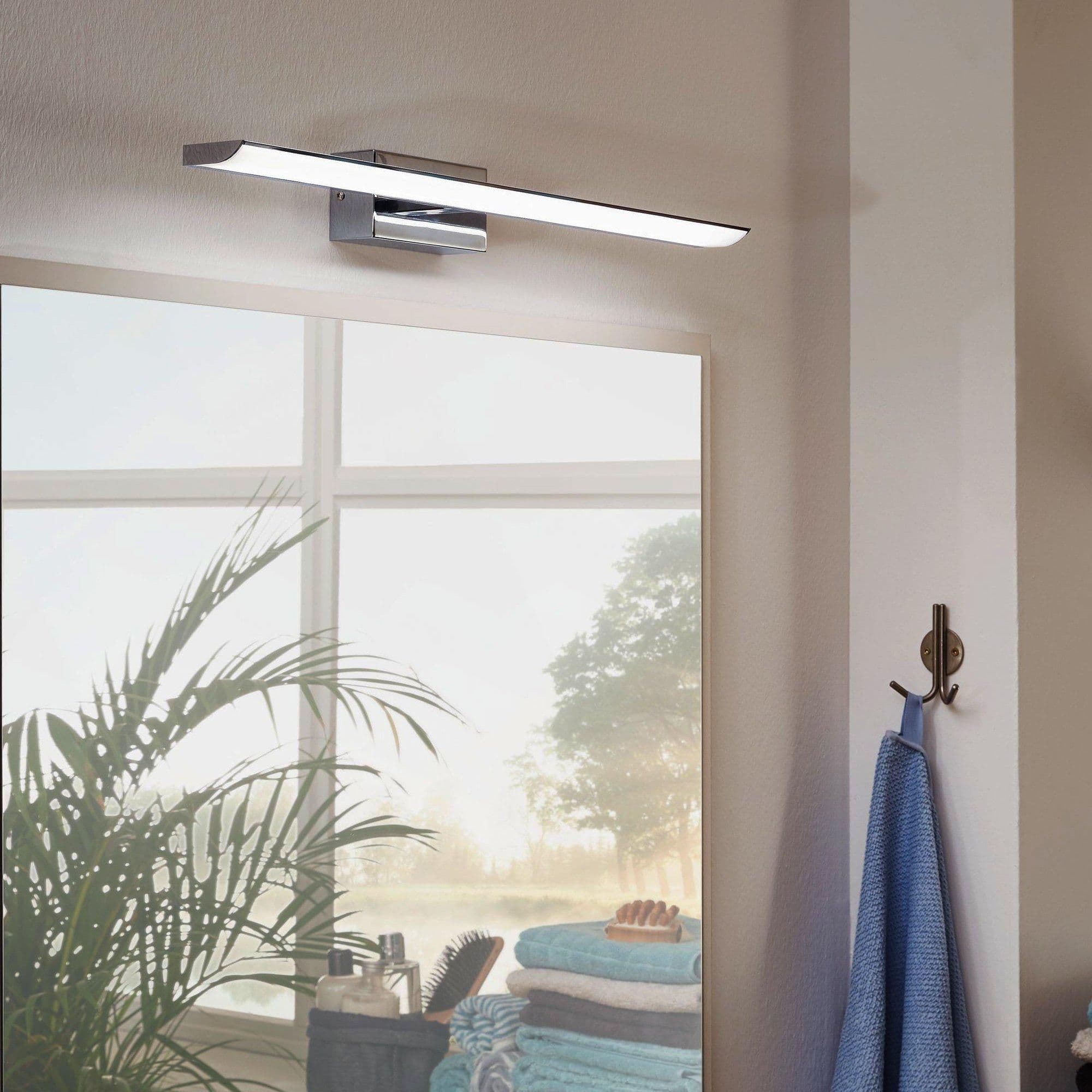 Tabiano Z Chrome Steel Smart Control Changing LED Mirror Light