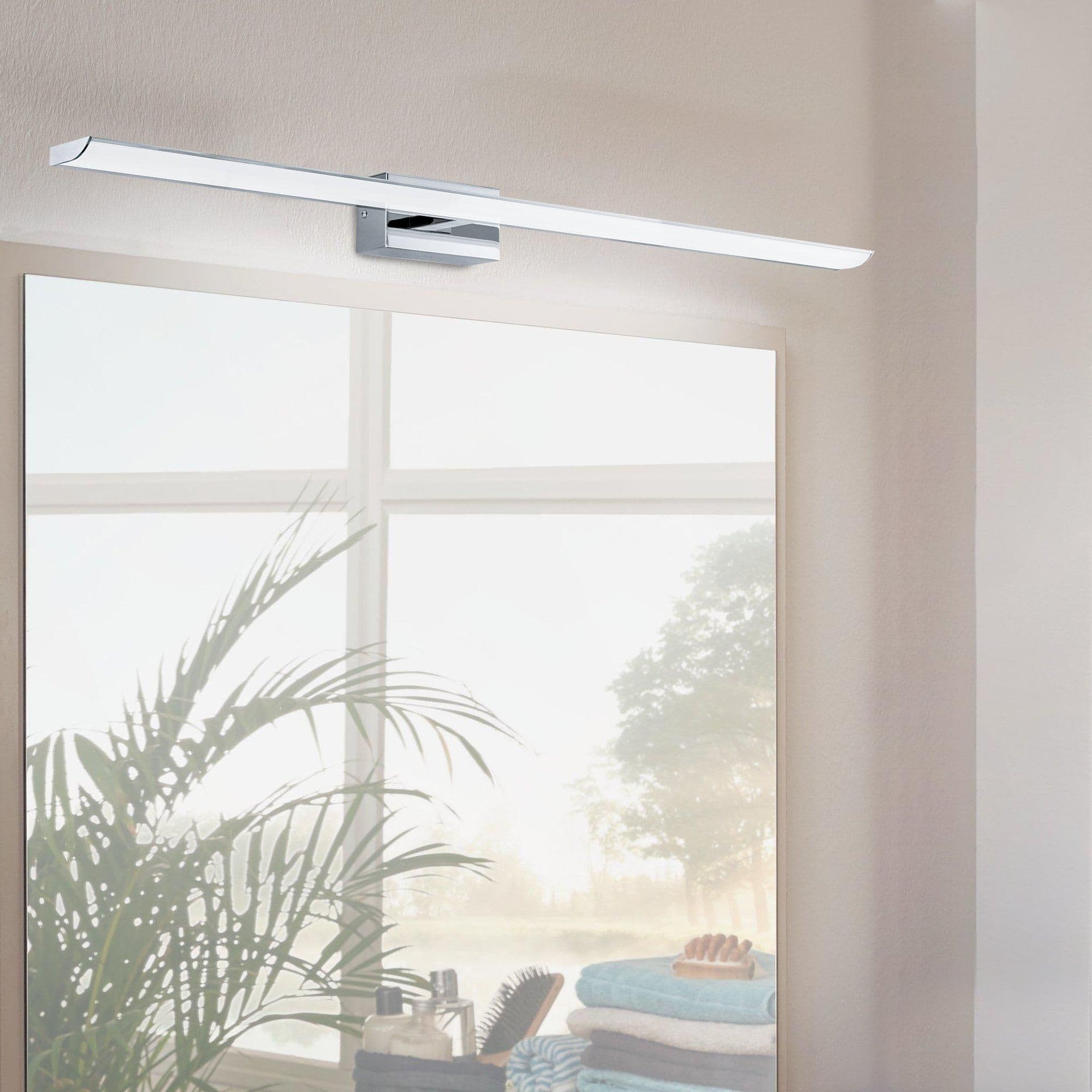 Tabiano Z Chrome Steel Smart Control Changing LED Mirror Light 90.5cm