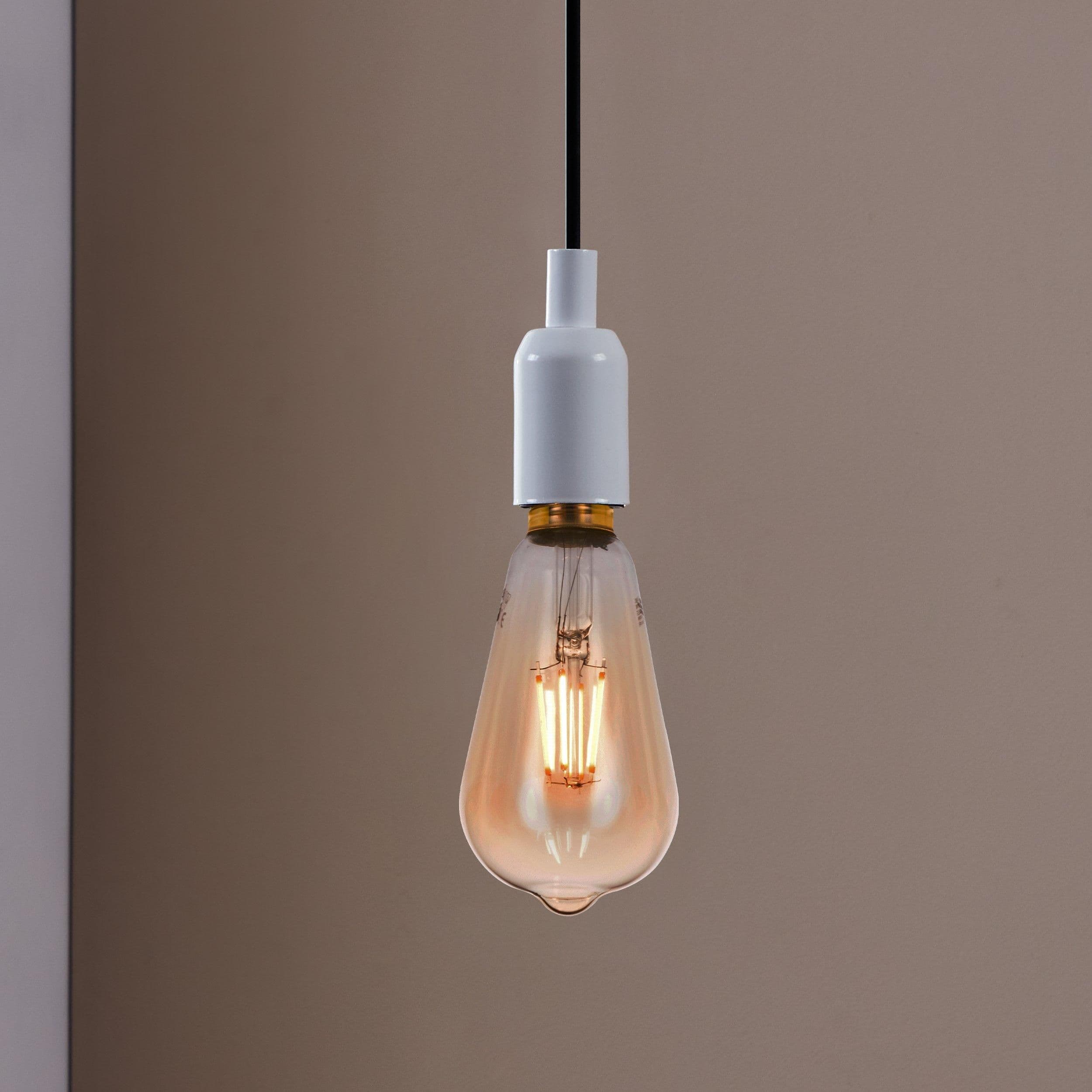 LED E27 ST64 Coloured Lightbulb 2200K Pack 4