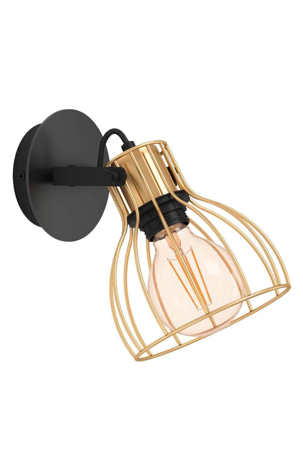 Sambatello IP2 Brass Caged Wall Light