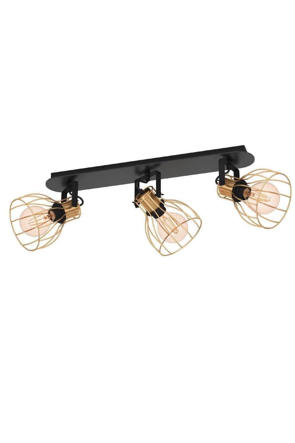 Sambatello IP20 Brushed Brass 260 mm 3 Ceiling Spotlight