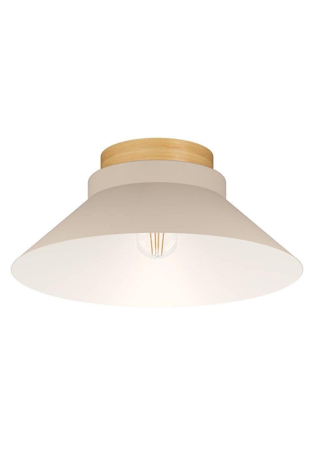 Moharras Sandy Funnel Steel Wood Ceiling Light