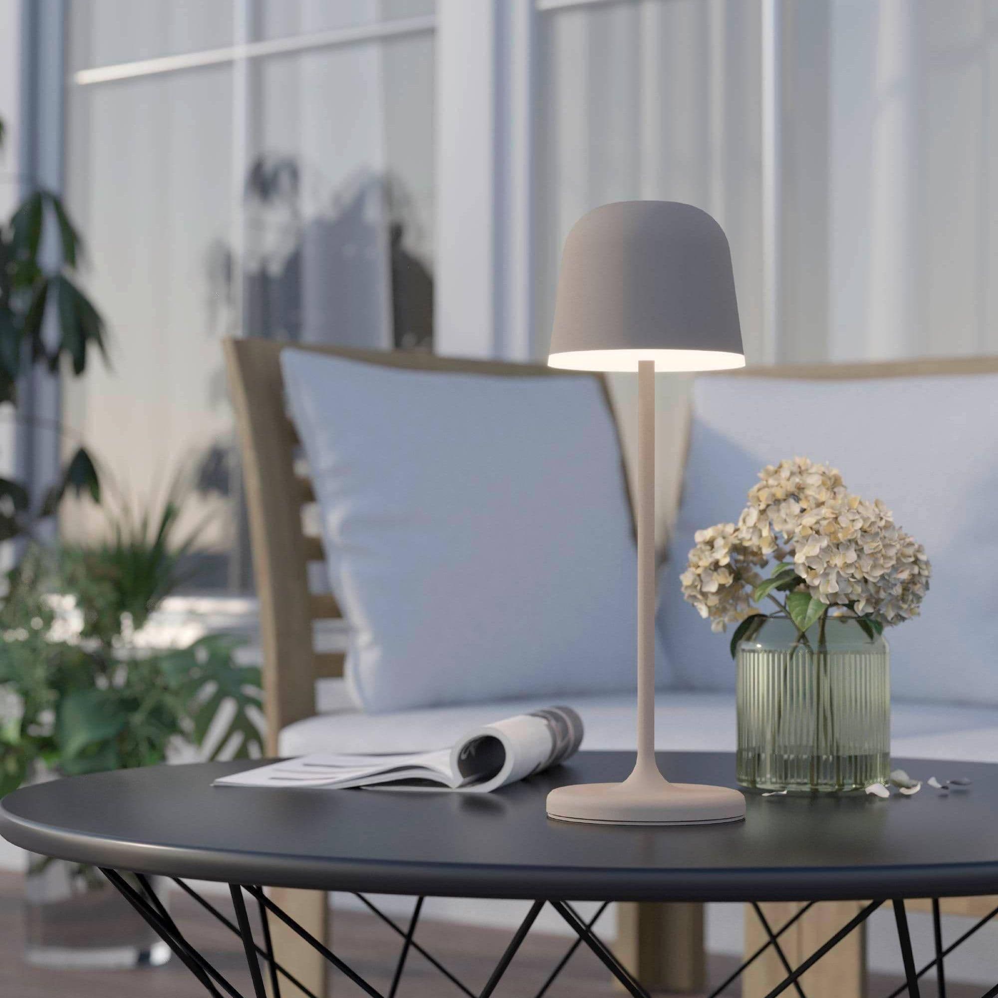 Mannera Steel Sandy & Touch Dimmer Table Lamp