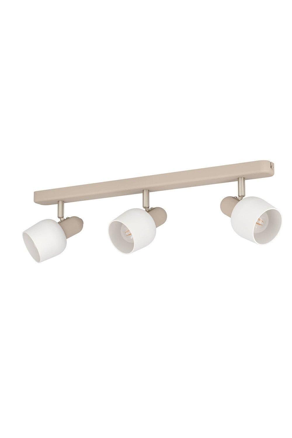 Corato Sandy Steel Glass Adjustable 3 Light Spotlight