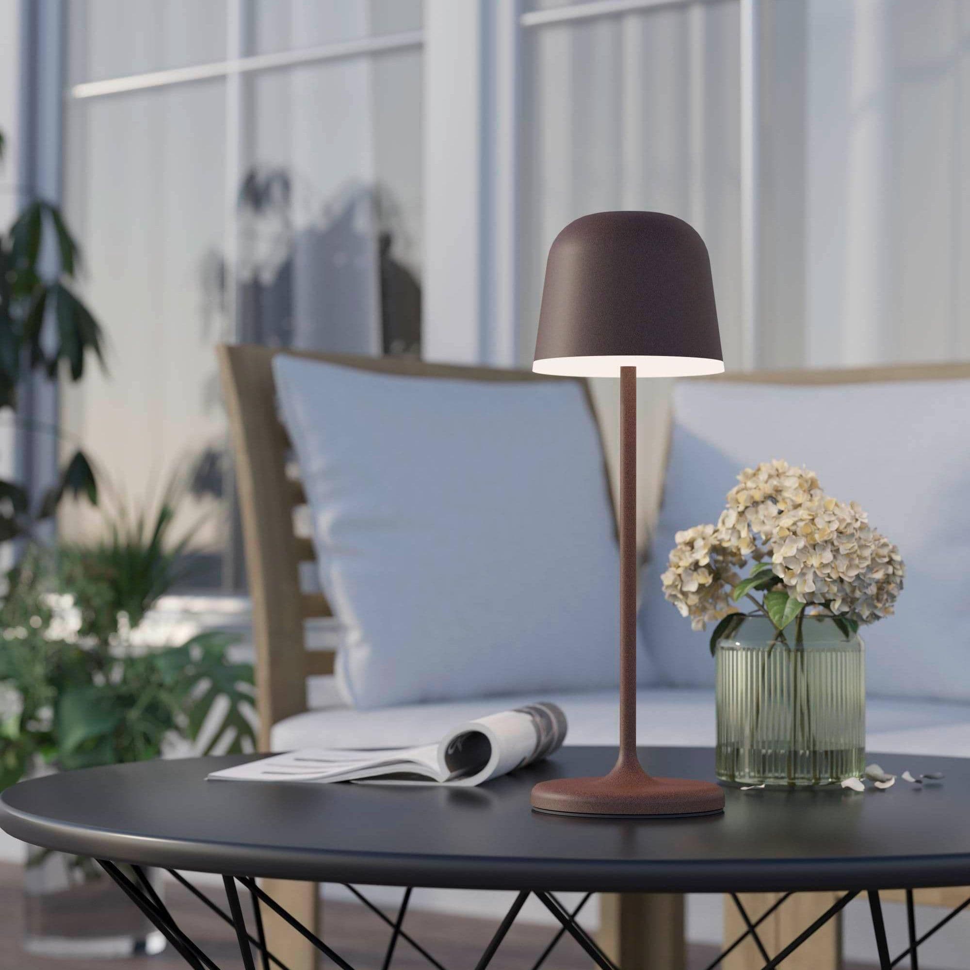 Mannera Steel Auburn & Touch Dimmer Table Lamp