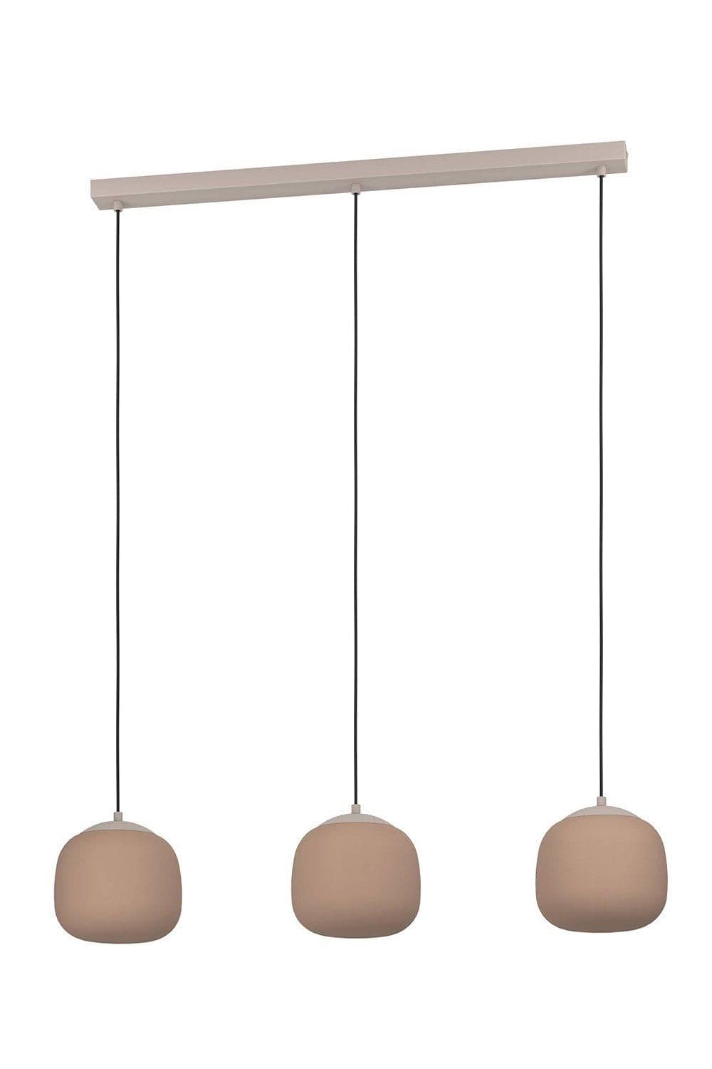 Cominio Two Toned Satin Glass 3 Light Pendant