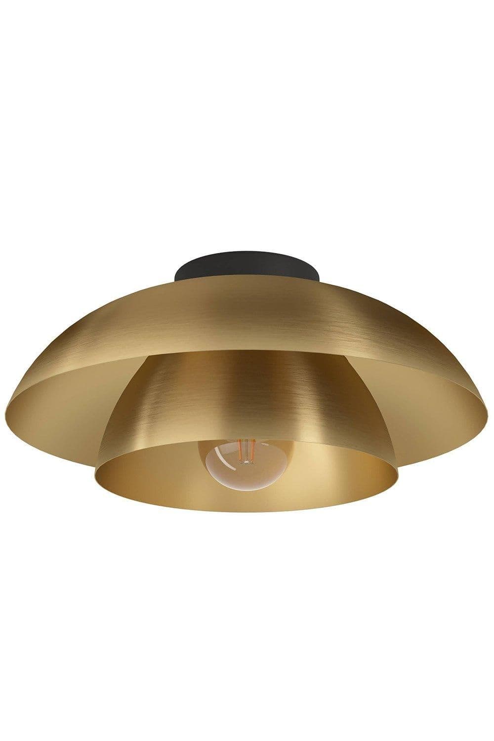 Cenciara Two Tier Brass Gold Flush Ceiling Light