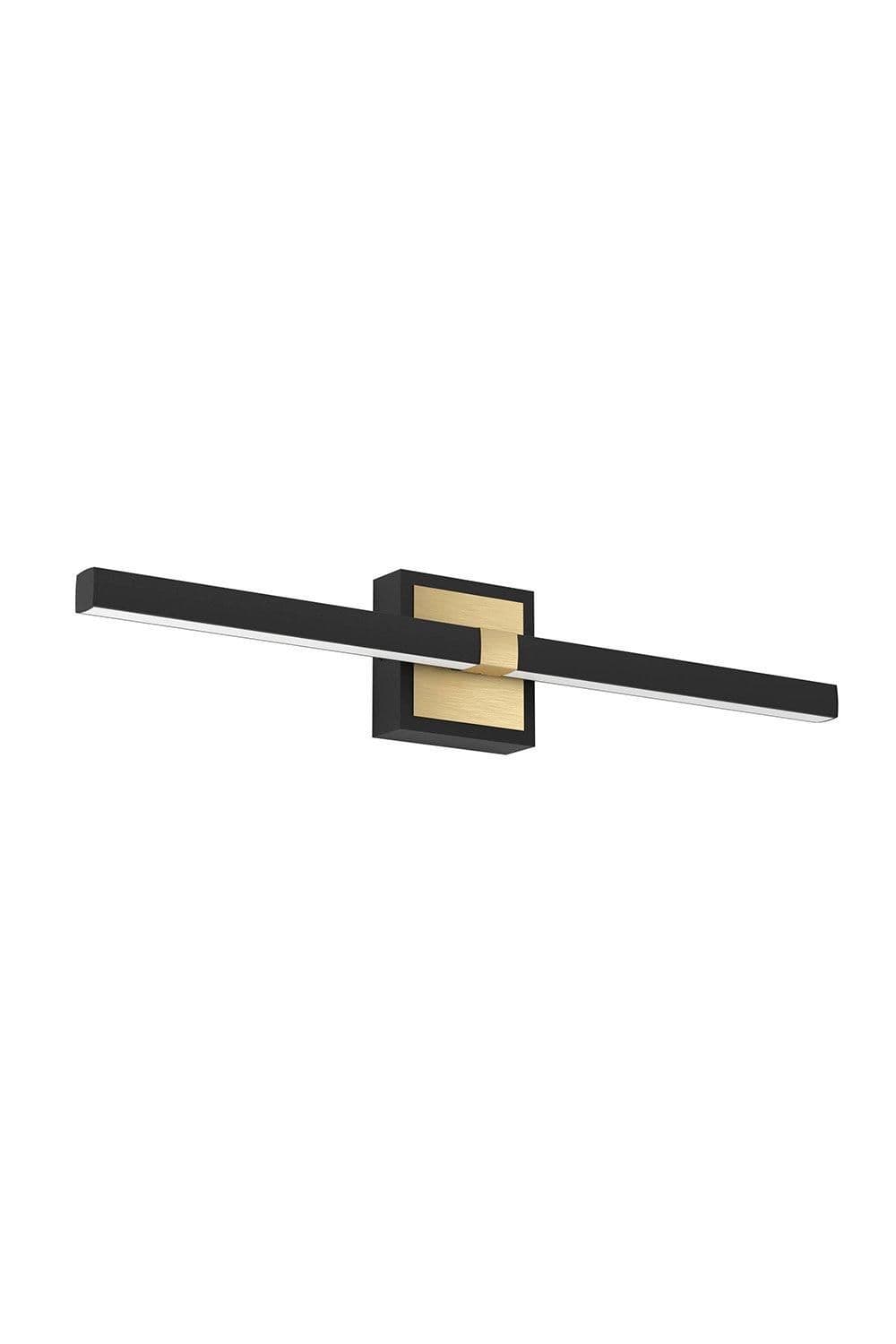 Peguera LED Black Brass Steel Bathroom Mirror Light