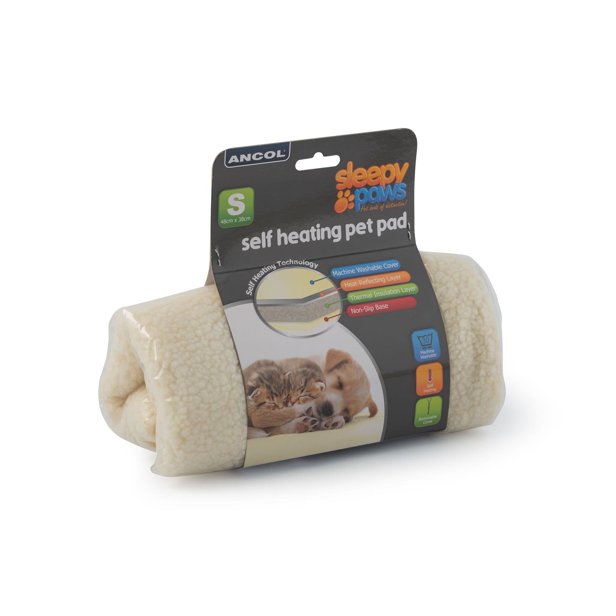 1 Pack Sleepy Paws Self Heating 48 x 38 cm Small Pet Pad
