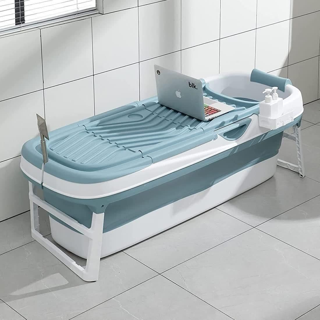 Portable Folding Shower Bathtub Freestanding Bathtub Small Bathrooms Soap Basket