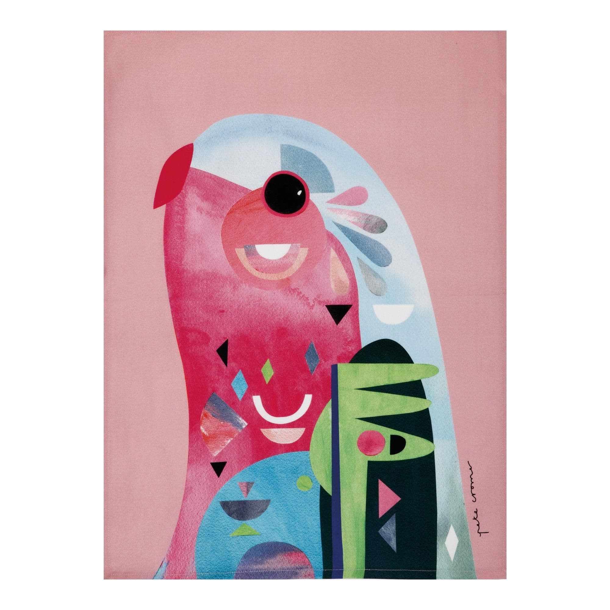 Pete Cromer Parrot Tea Towel