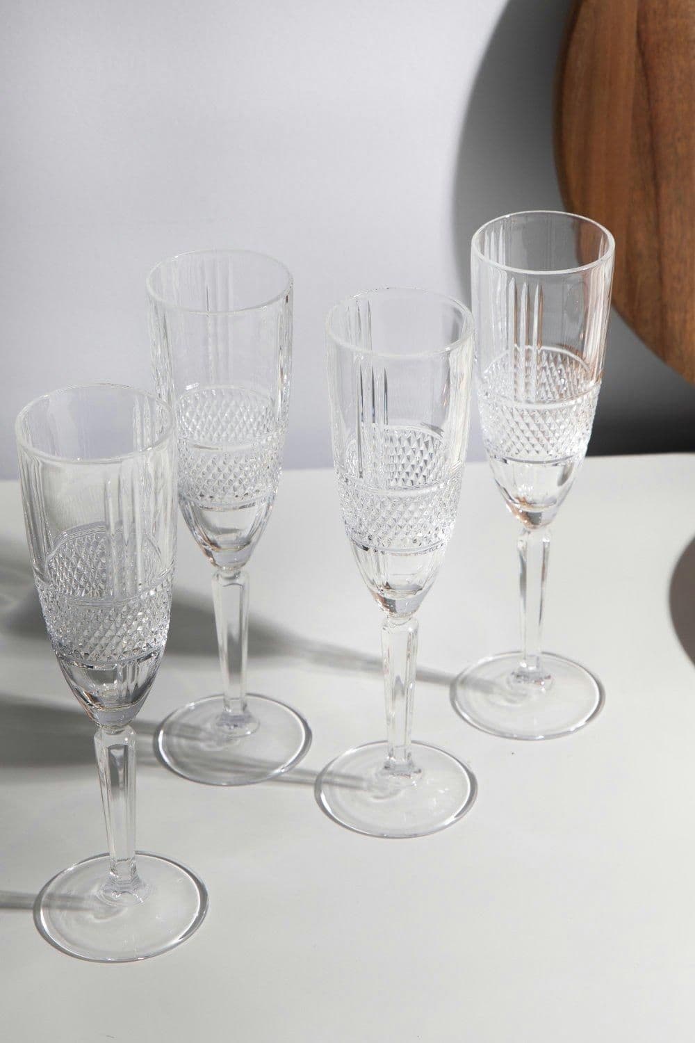 Verona Set Four Champagne Flutes
