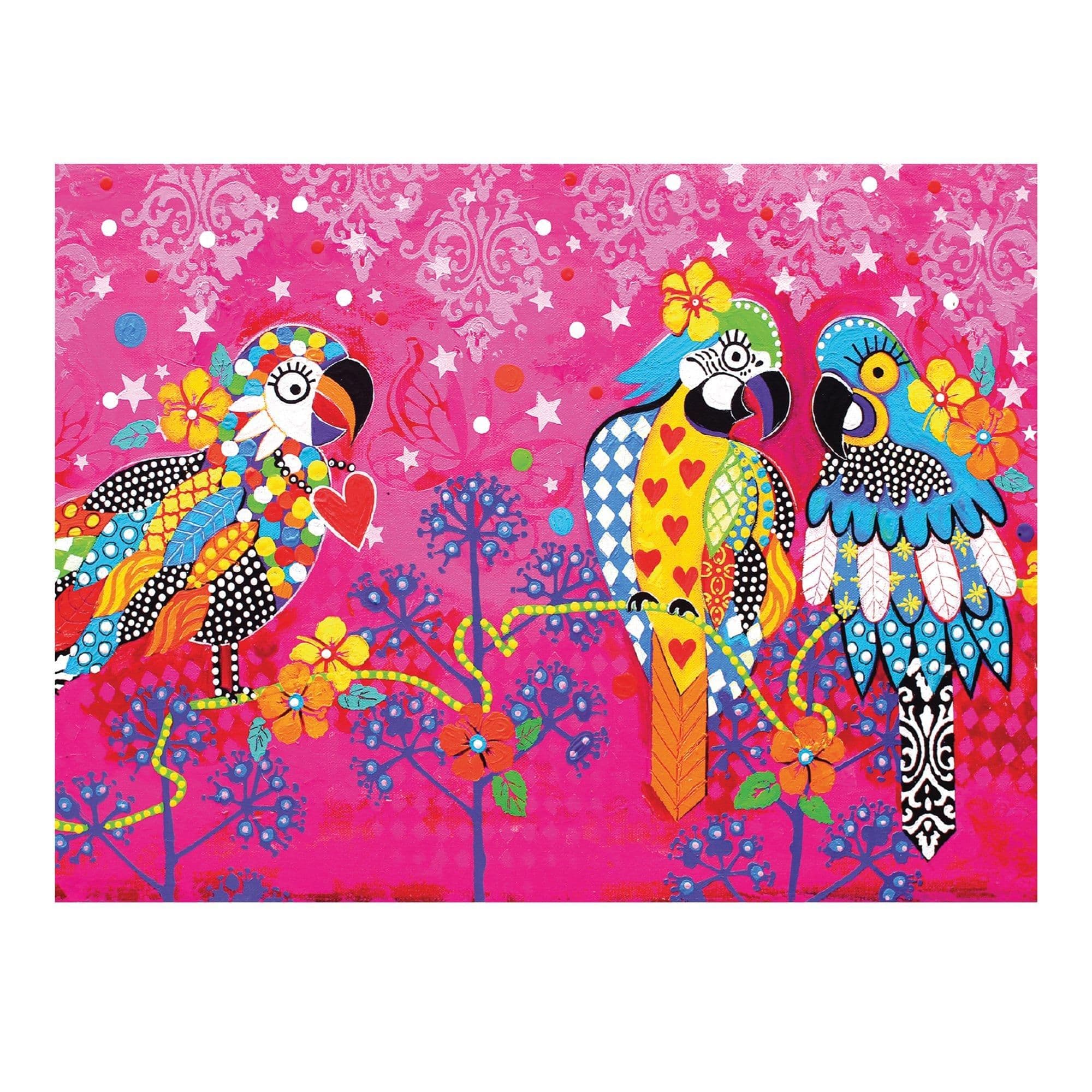 Love Hearts Araras Tea Towel