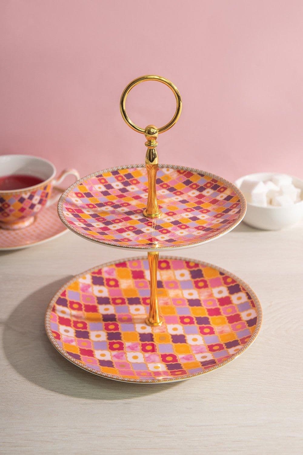 Teas & Cs Kasbah Two Tiered Cup Cakes Stand
