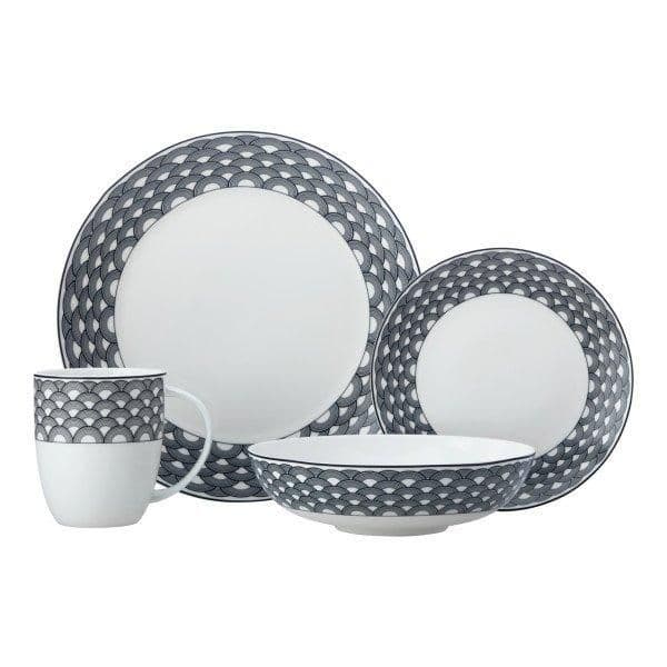 Harlequin Coupe 16 Piece Edged Dinner Set Dishwasher Safe Service 4