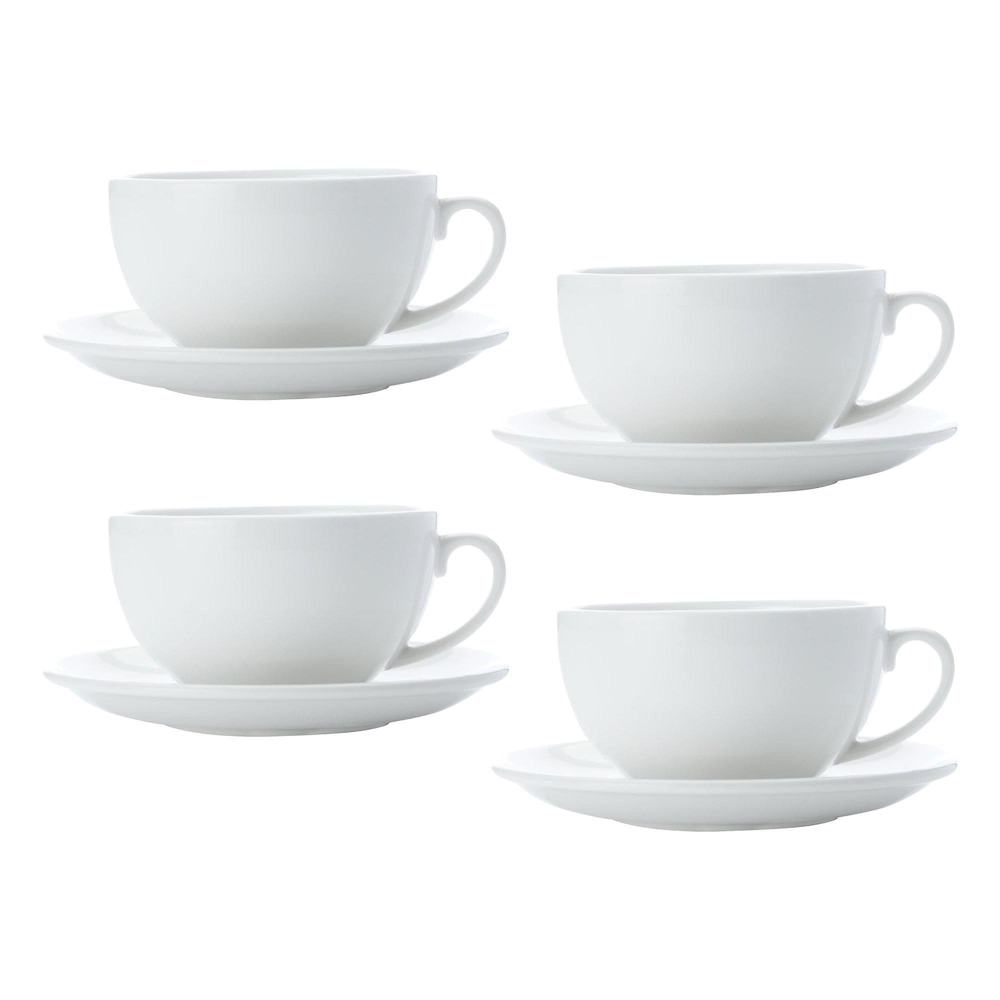 Set 4 & Basics Cappuccino Cups Saucers