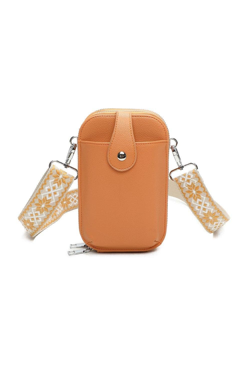 Fontanella Fashion Women's Riya PU Crossbody Phone Purse in Pale Orange