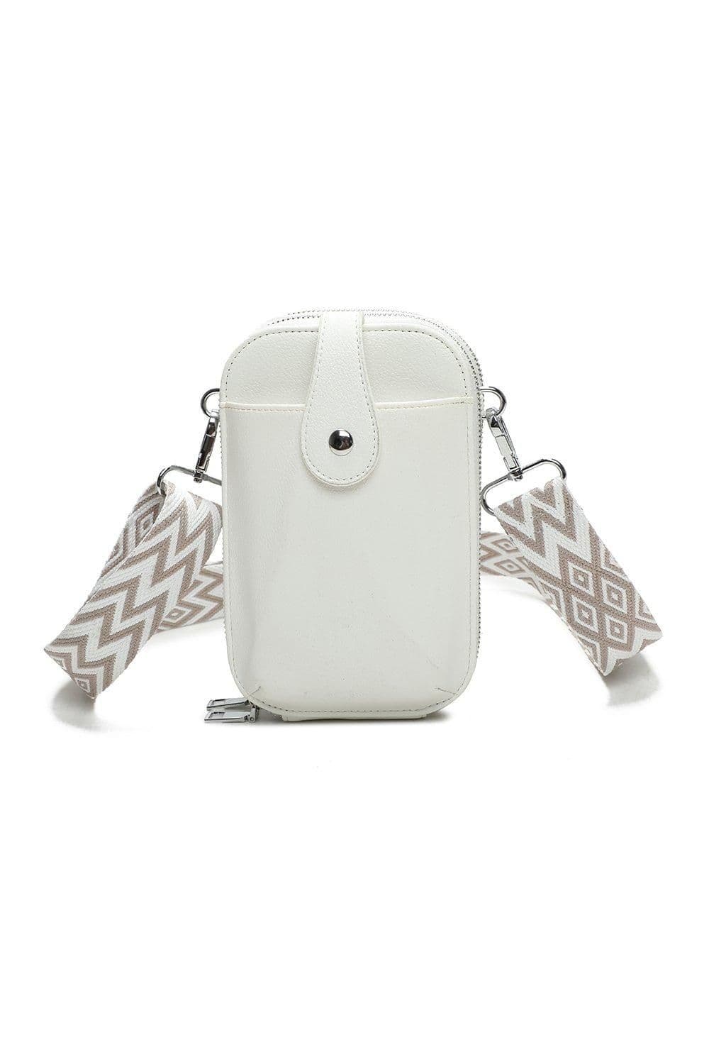 Fontanella Fashion Women's Riya PU Crossbody Phone Purse in White