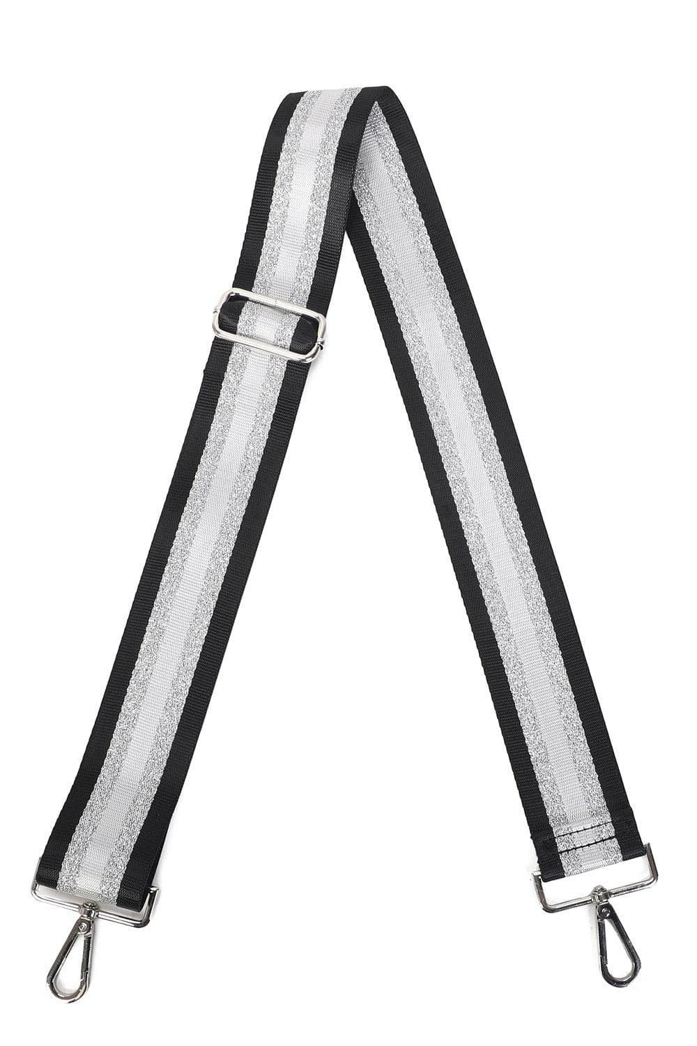 Three Tone Silver Sparkle Canvas Adjustable Strap
