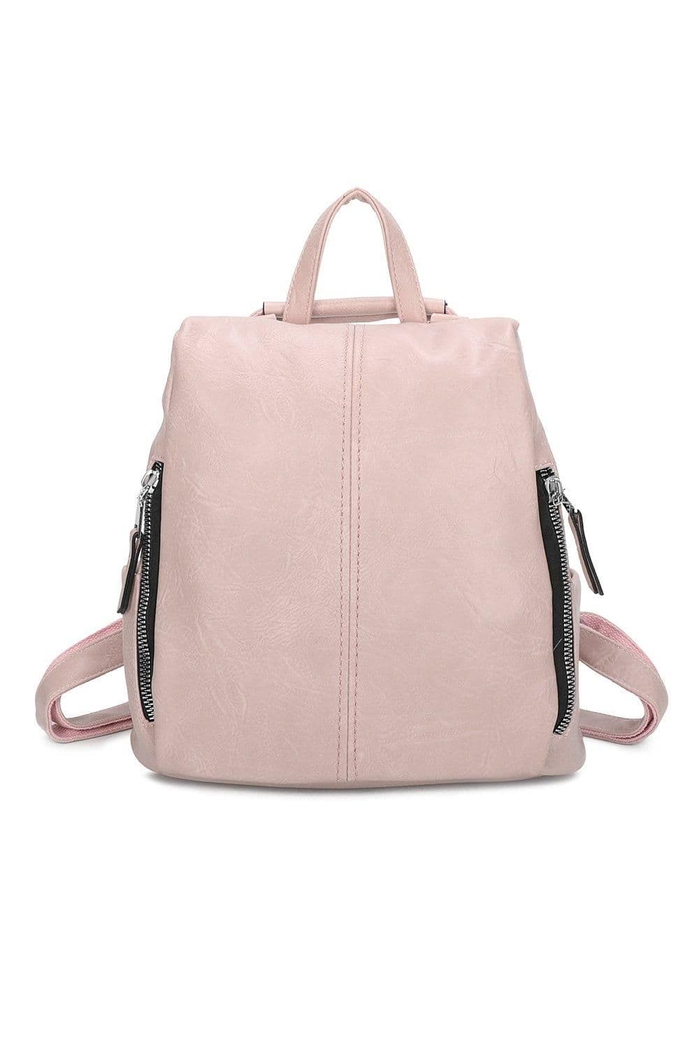 Fontanella Fashion Women's Porter PU Leather Rucksack in Pink