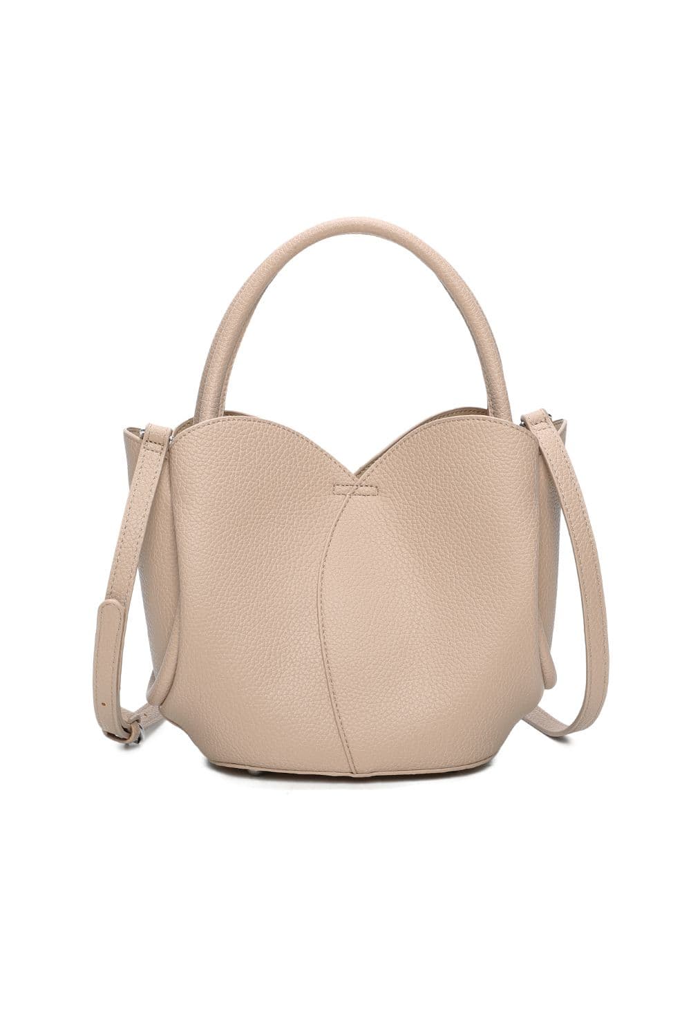Fontanella Fashion Women's The Petal 2in1 PU Leather Shoulder Hand Bag With an Extra Crossbody Bag in Light Brown
