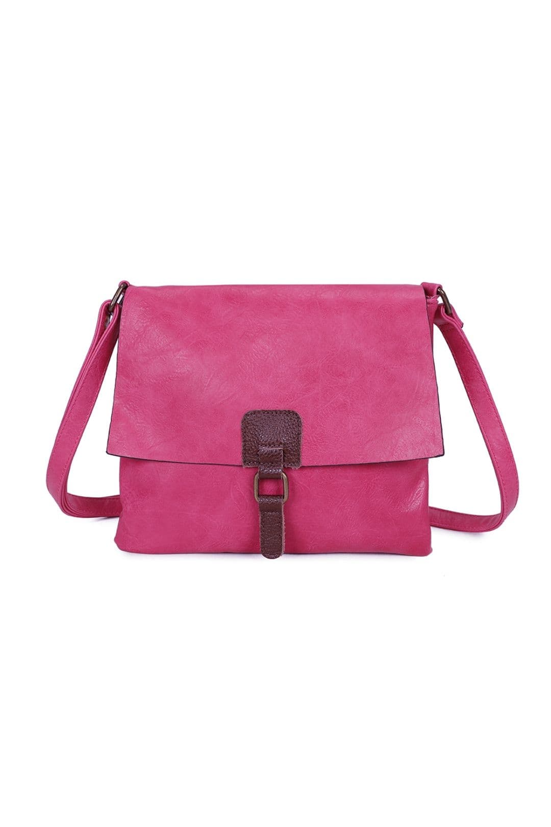 Fontanella Fashion Women's The Maven Crossbody Shoulder Bag With Real Leather Magnet Fastening in Violet