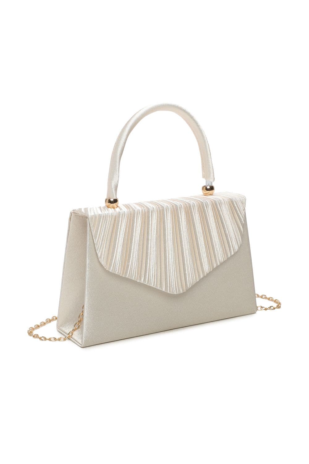 Fontanella Fashion Women's Pleated Elegance Crossbody Clutch Bag in Gold